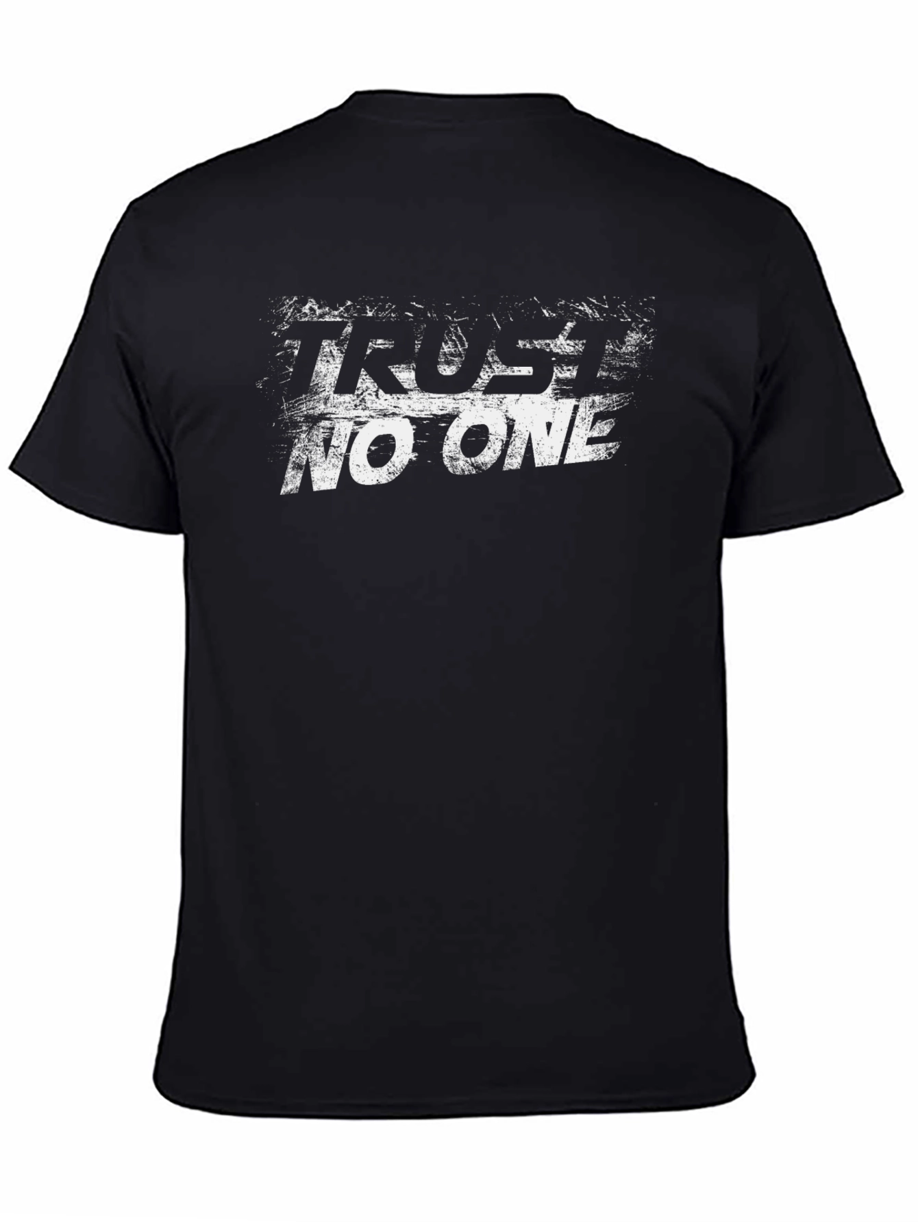 Trust No One Graphic T-Shirt - Black Cotton Tee
