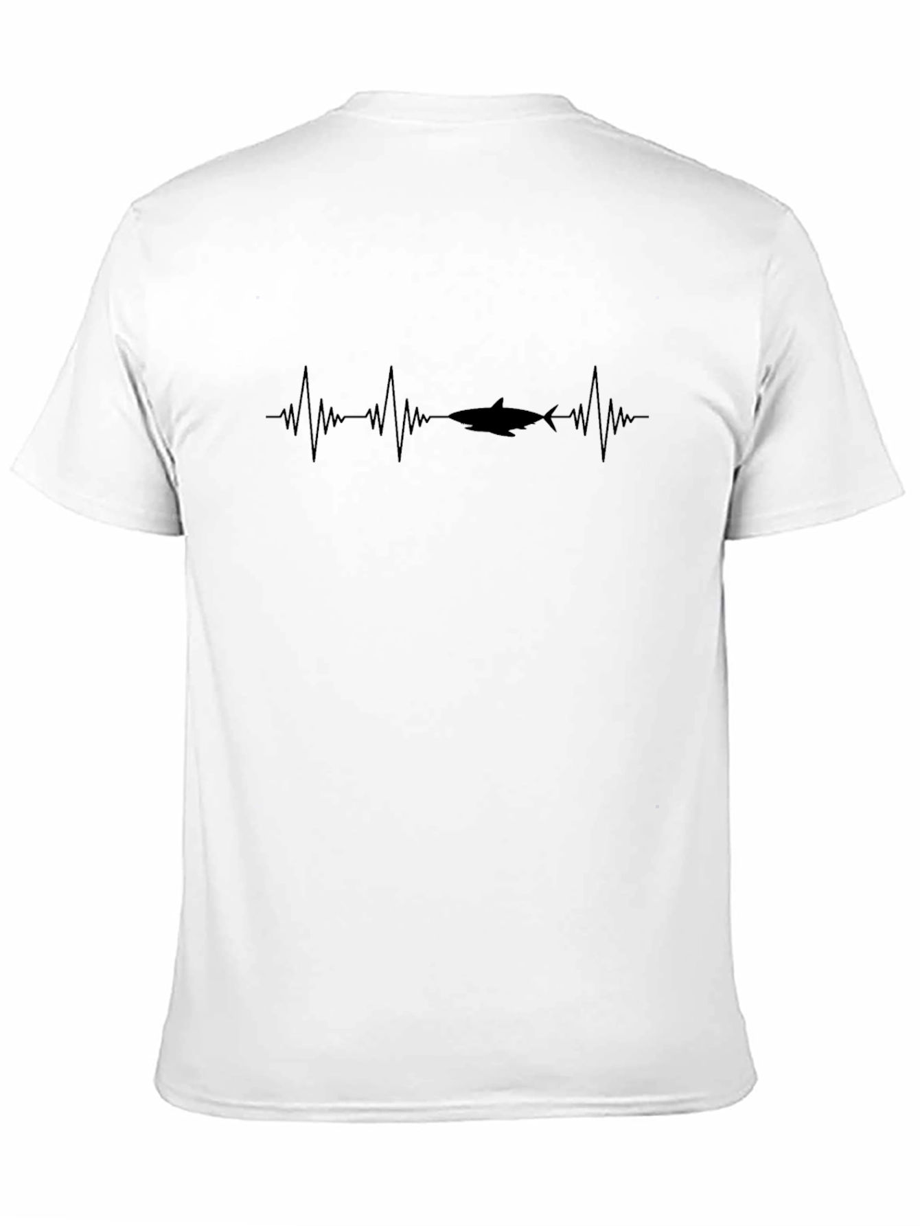 Shark Heartbeat Graphic T-Shirt - Mens Black Tee