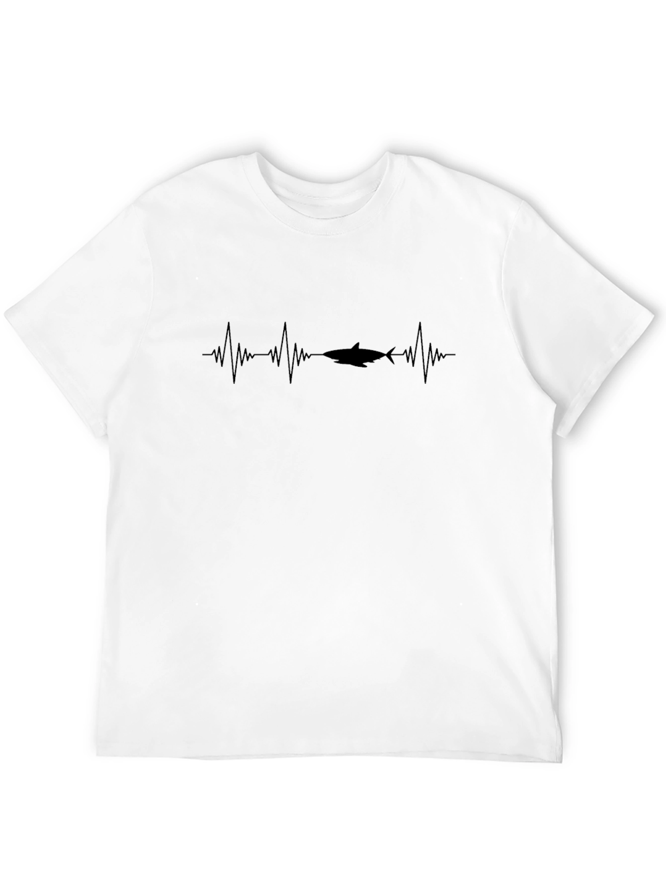 Shark Heartbeat Graphic T-Shirt - Mens Black Tee