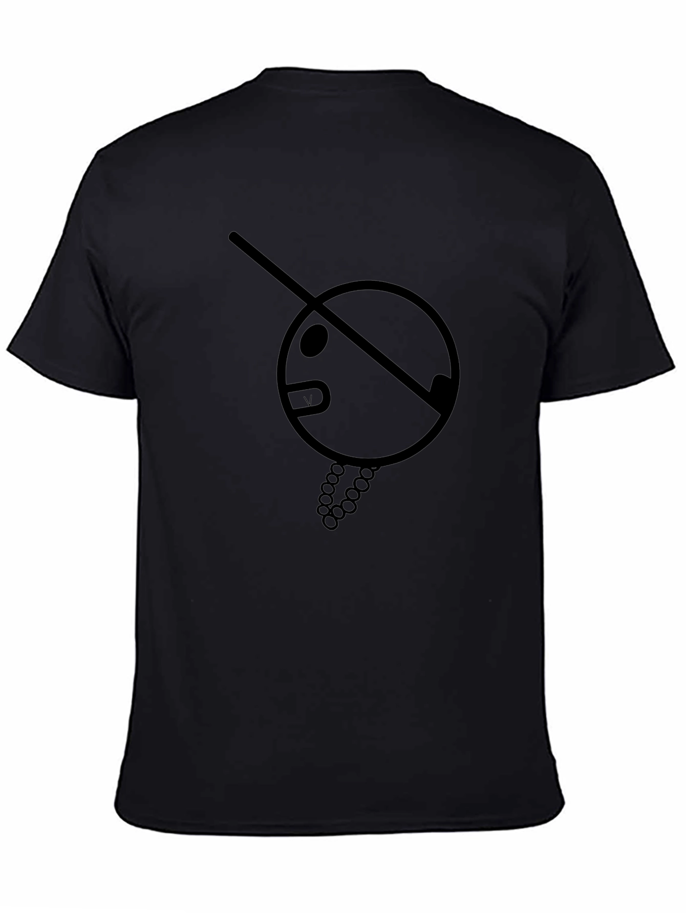 Mens Black Graphic Tee - Unique Design
