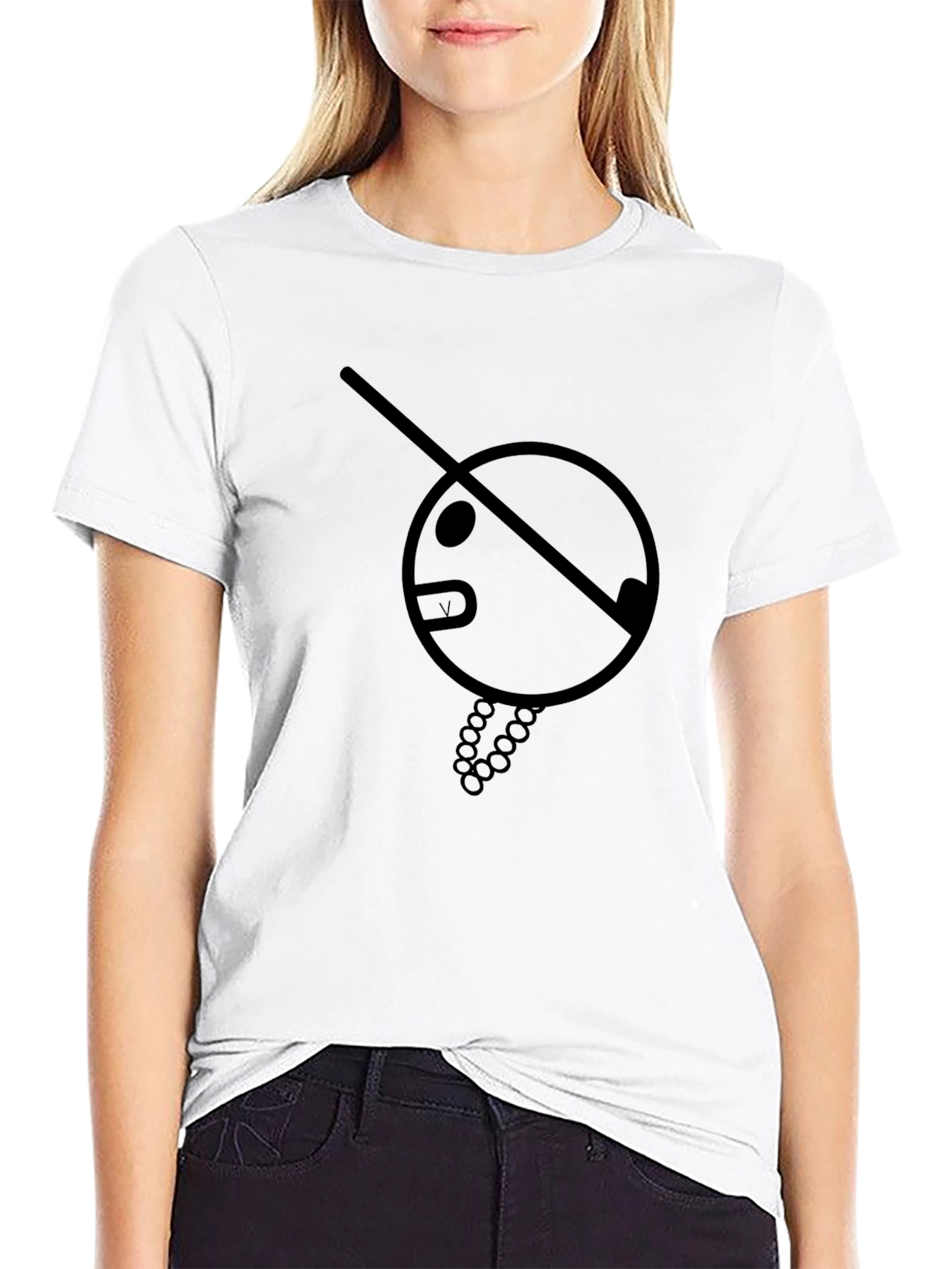 Mens Black Graphic Tee - Unique Design