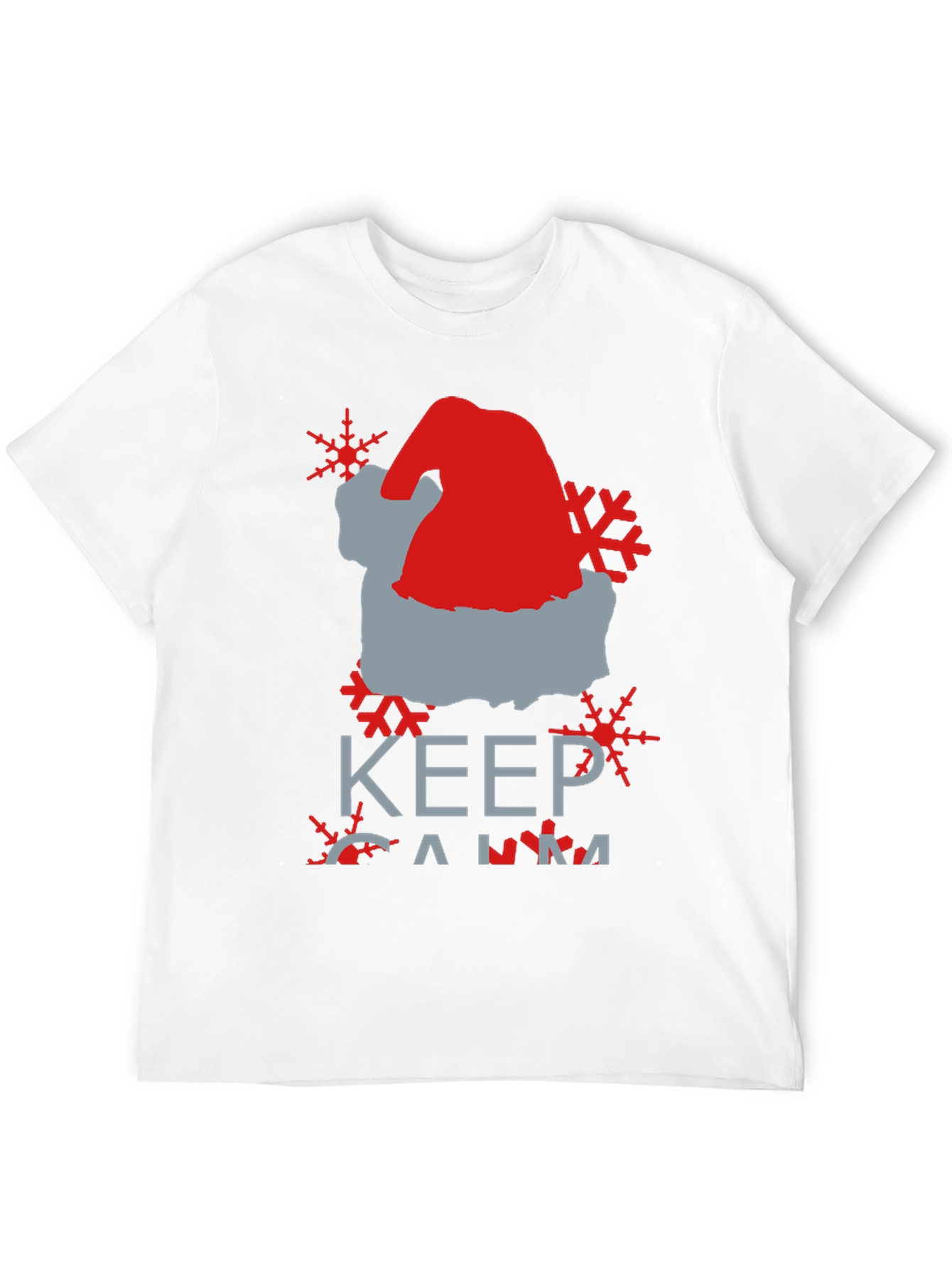 Keep Calm Santa Hat Graphic Tee