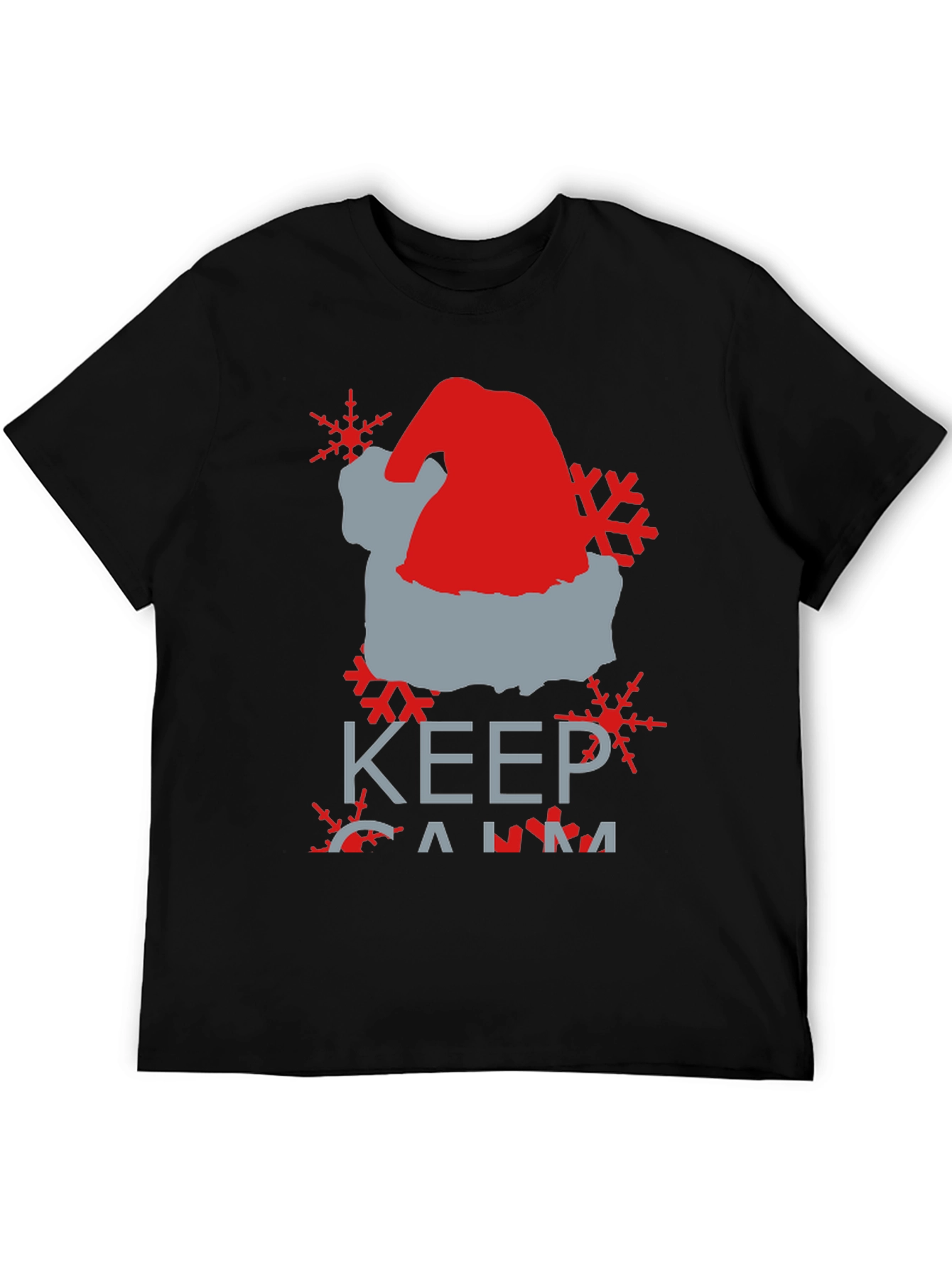 Keep Calm Santa Hat Graphic Tee
