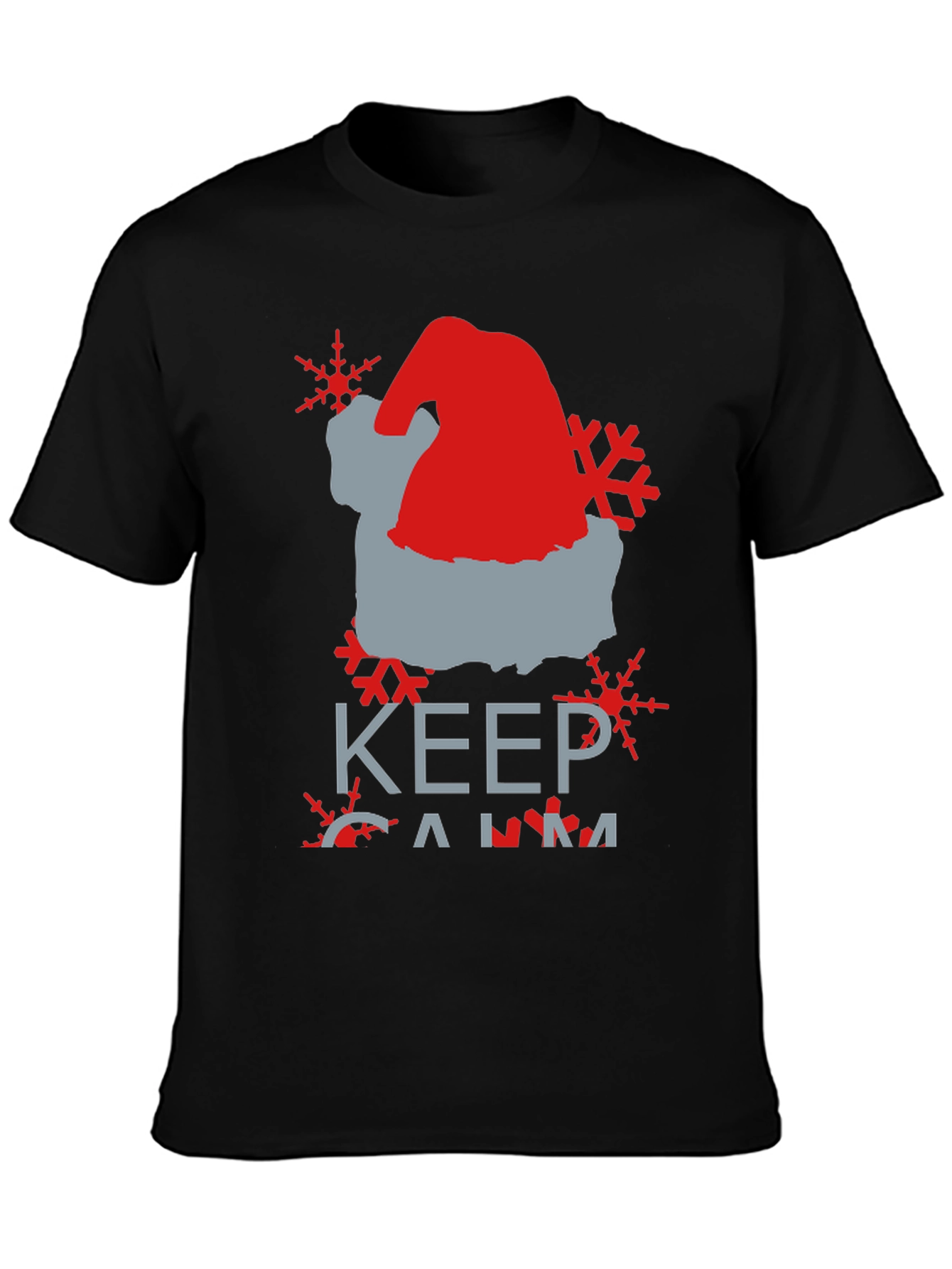Keep Calm Santa Hat Graphic Tee