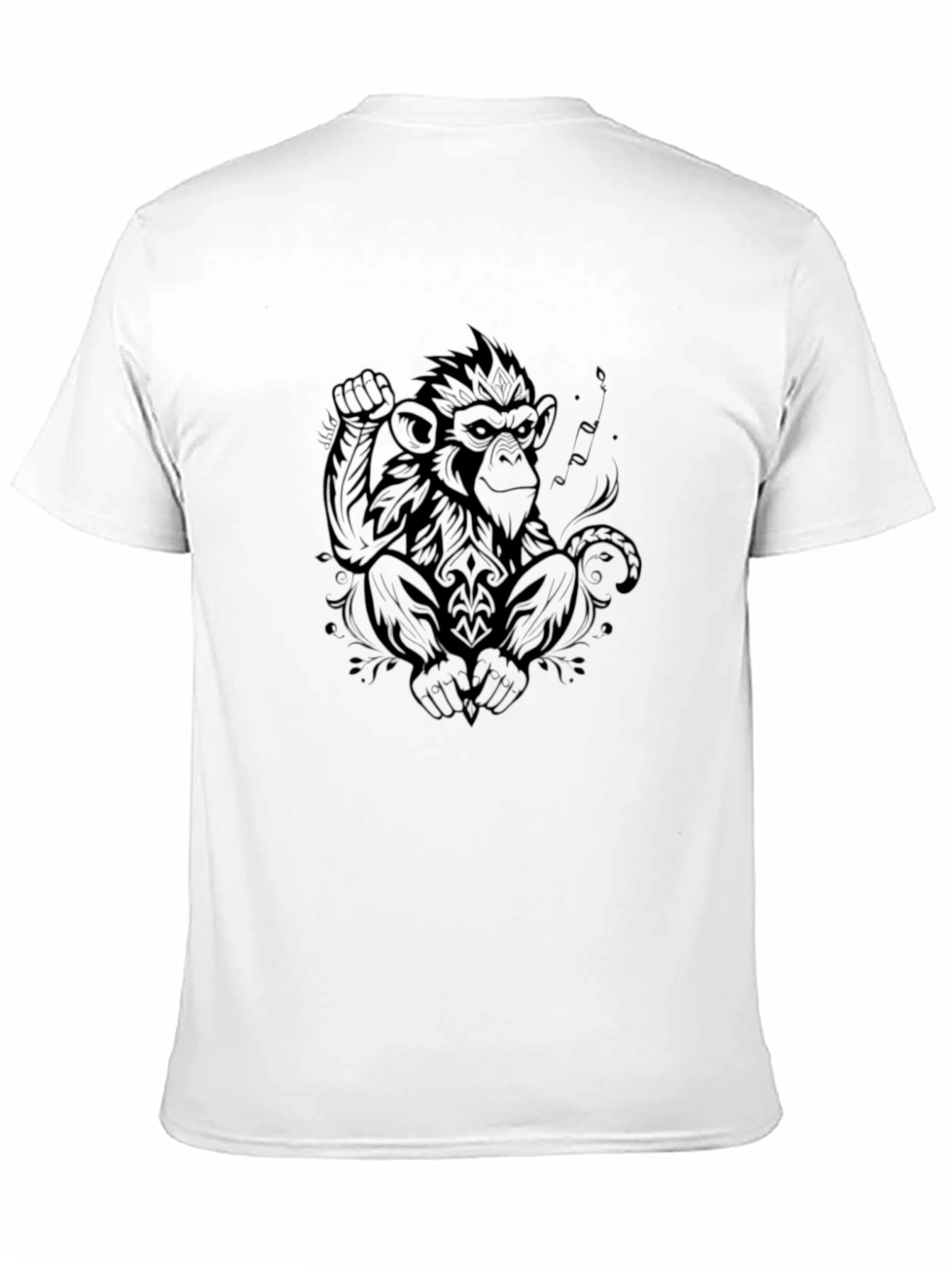 Cool Monkey Graphic Print Black T-Shirt