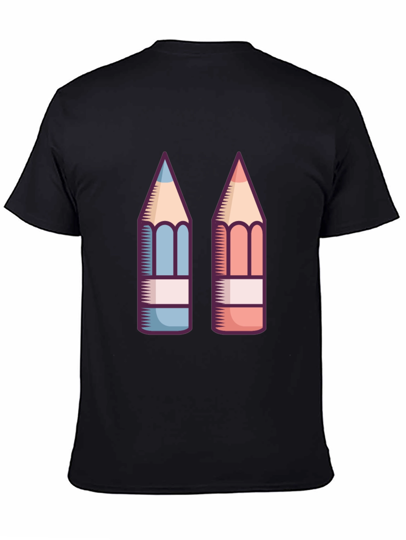 Pencil Graphic Black T-Shirt