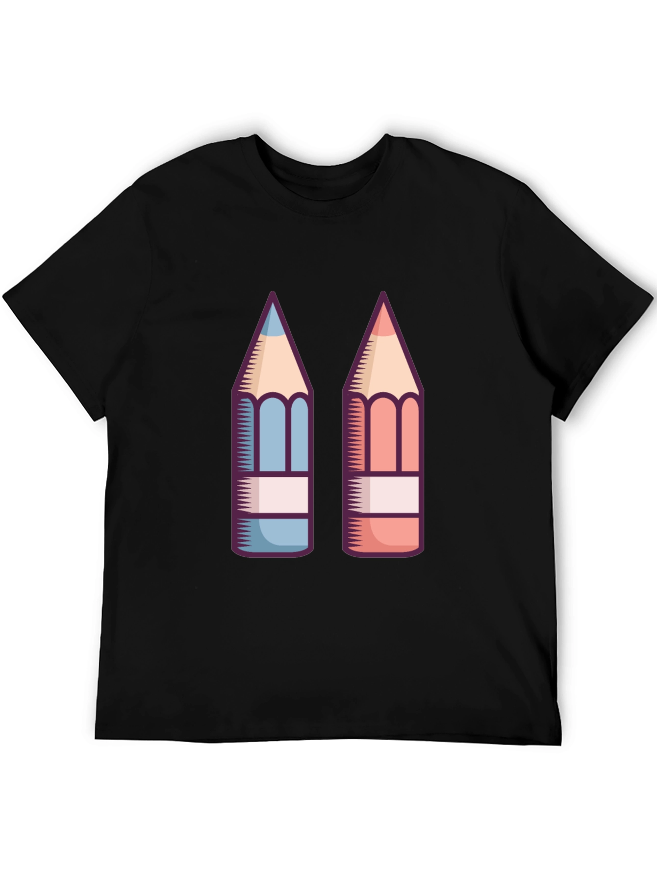 Pencil Graphic Black T-Shirt