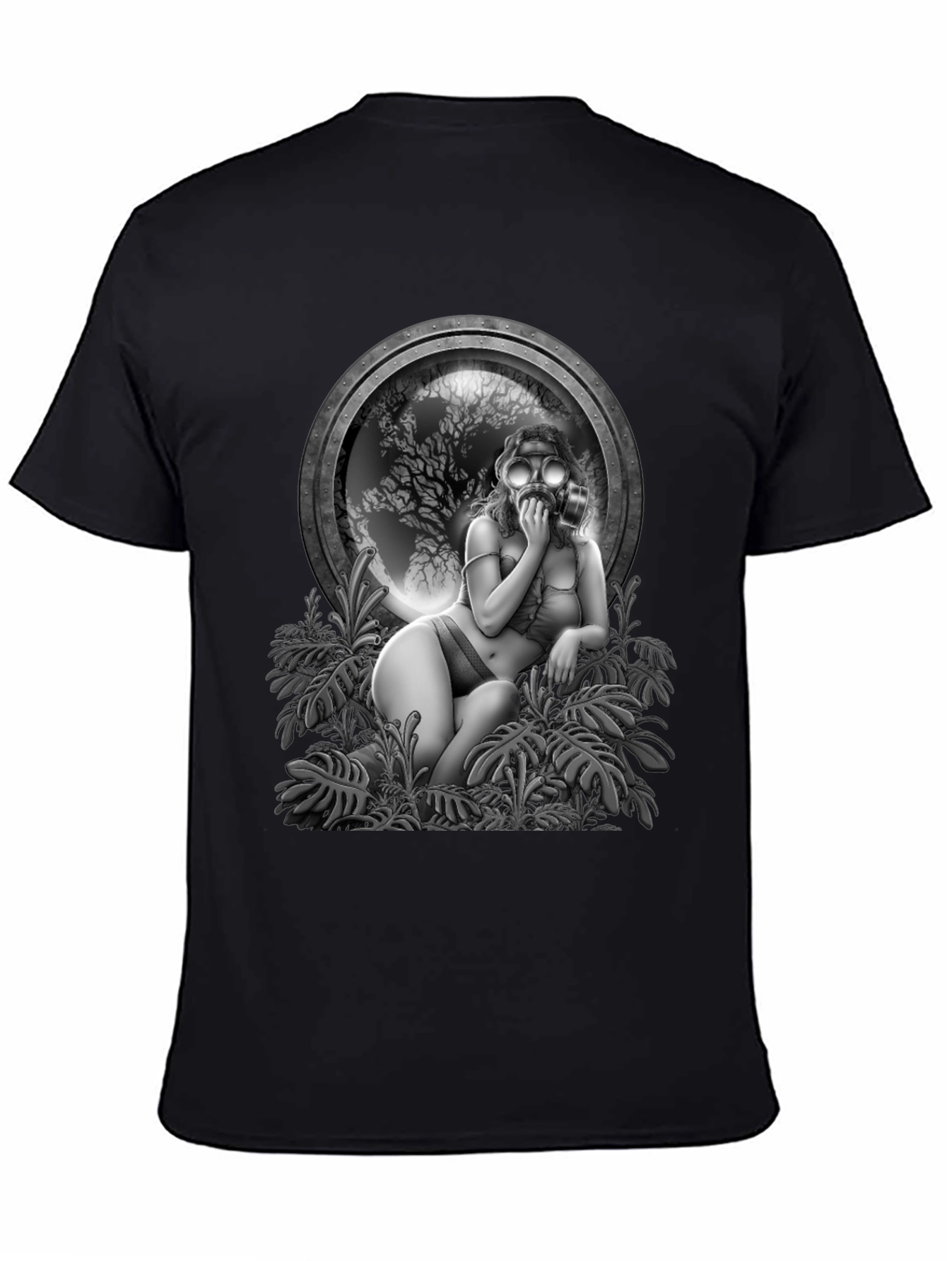 Steampunk Gas Mask Girl Graphic Tee