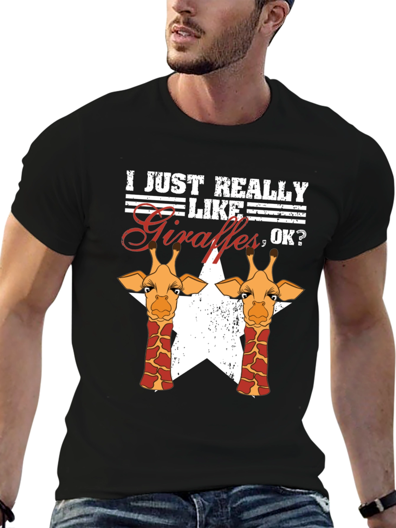 Giraffe Lover Graphic T-Shirt