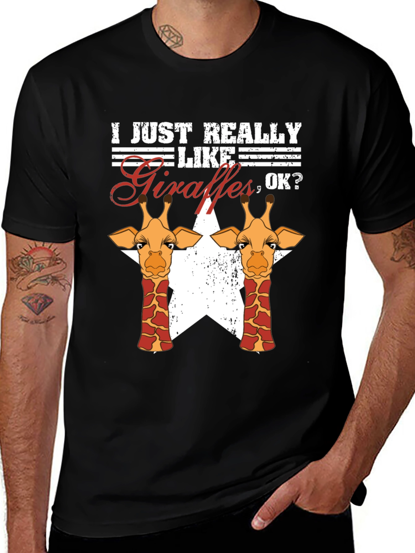 Giraffe Lover Graphic T-Shirt