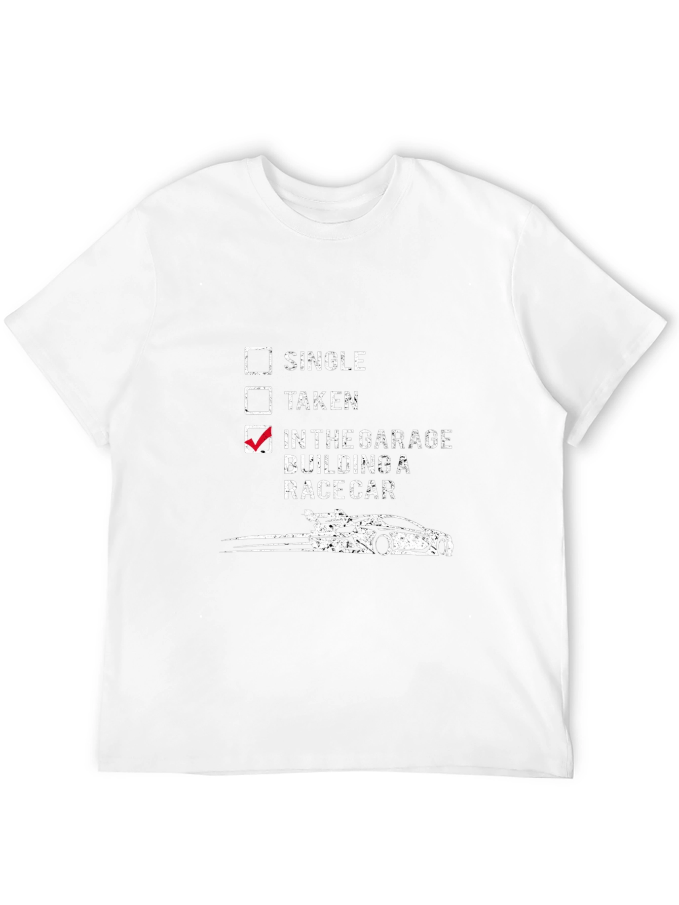 Garage Racer Tee: Single Taken Building a Race Car
