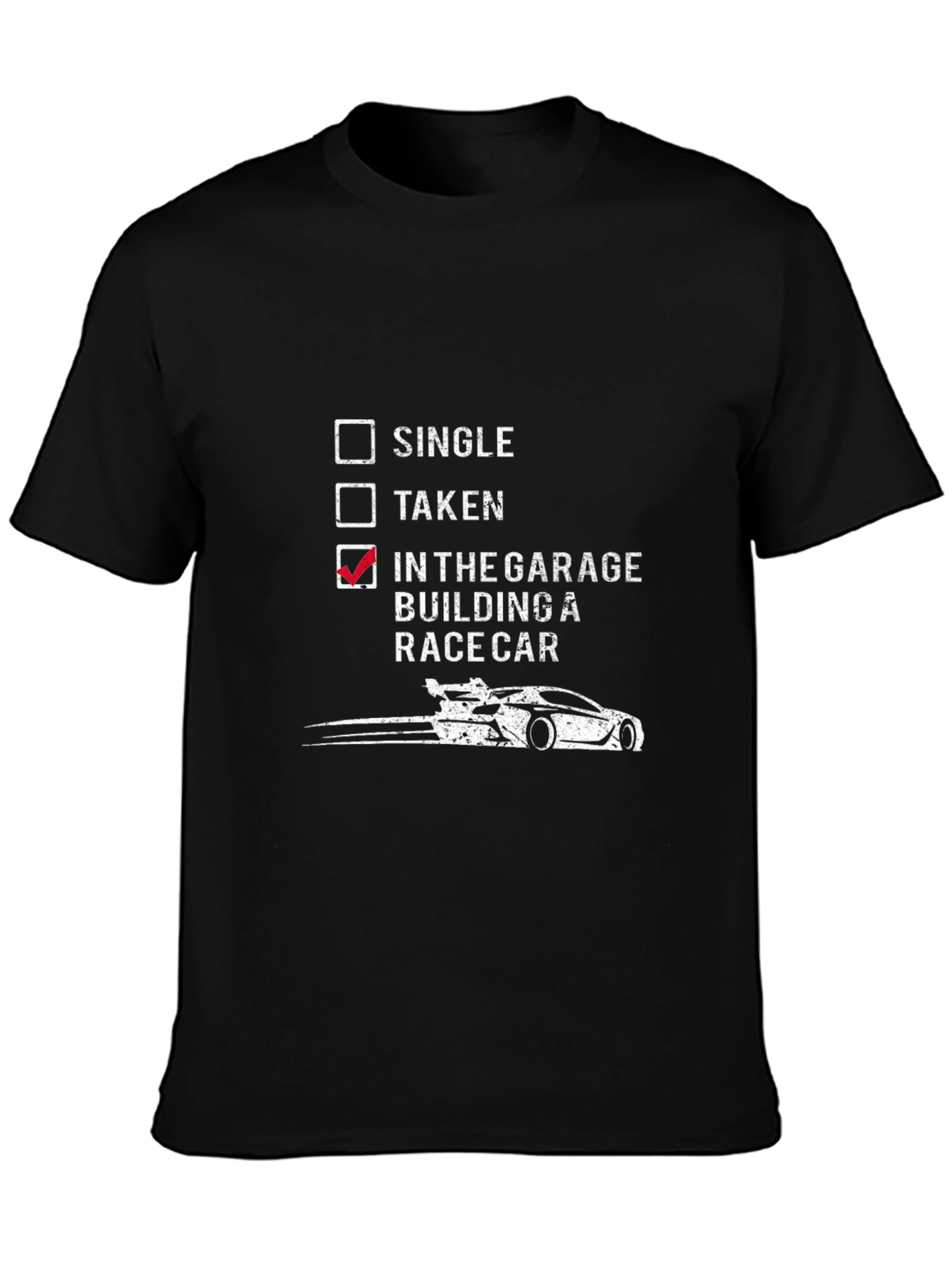 Garage Racer Tee: Single Taken Building a Race Car