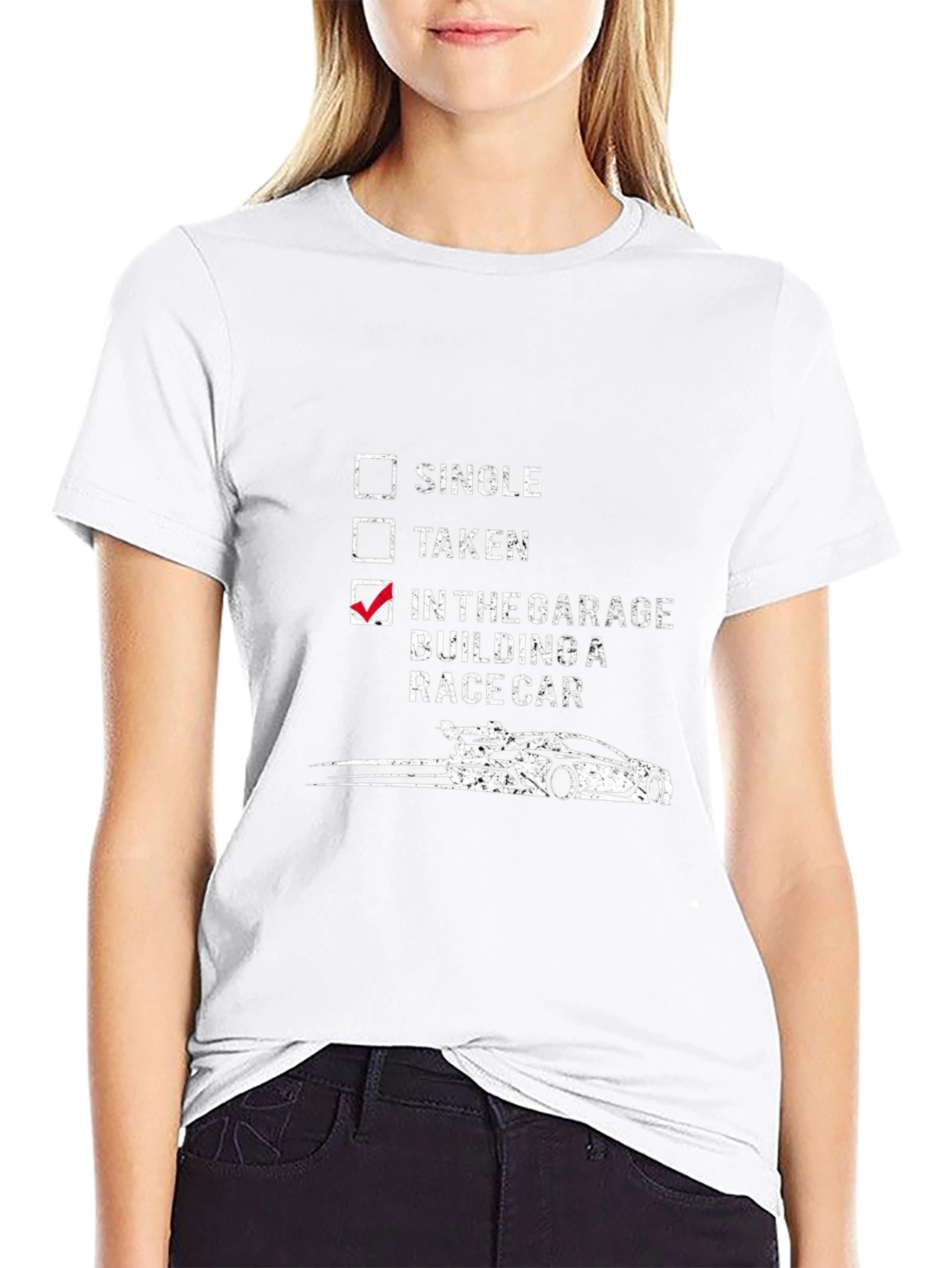 Garage Racer Tee: Single Taken Building a Race Car