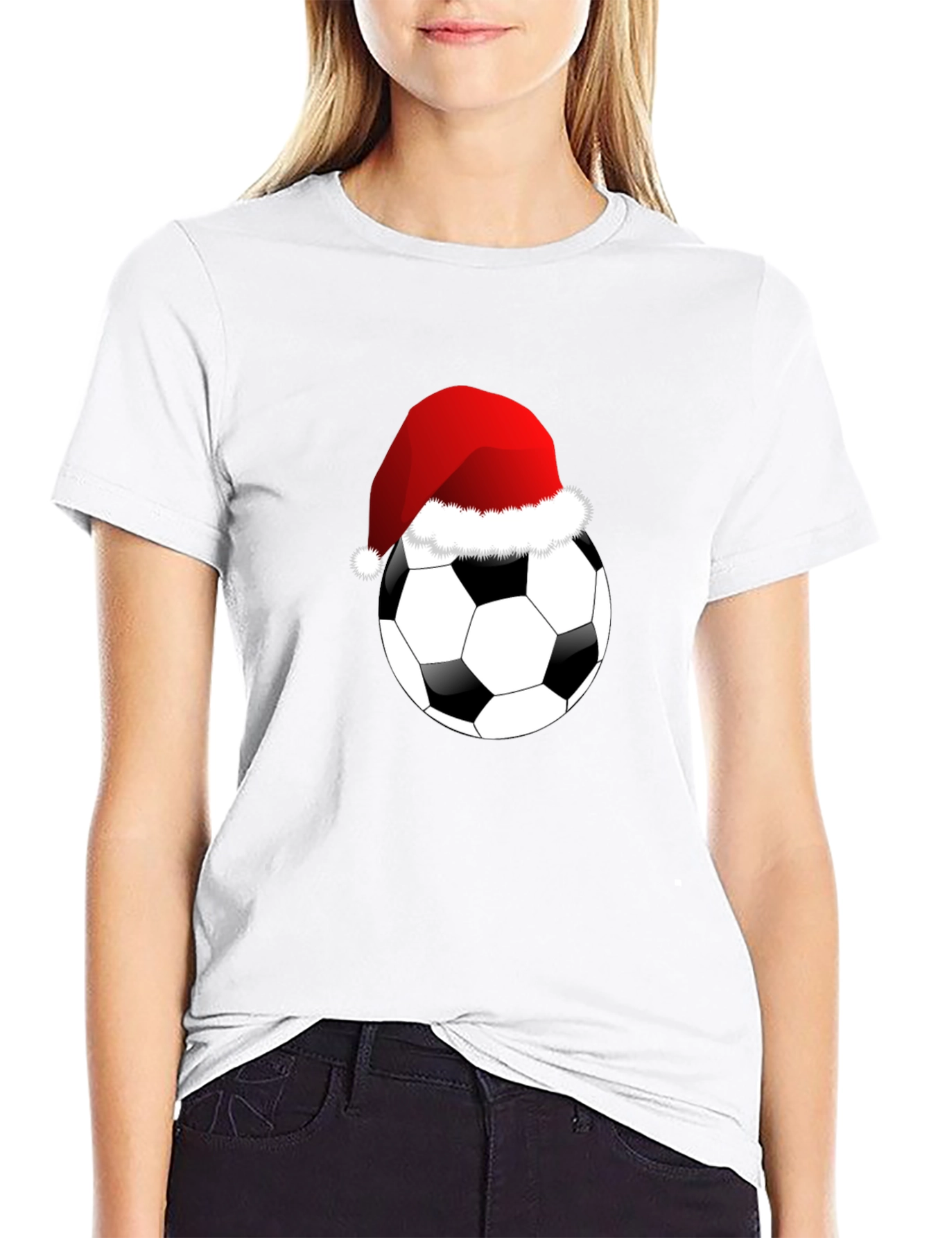 Christmas Soccer Ball T-Shirt - Festive Holiday Tee