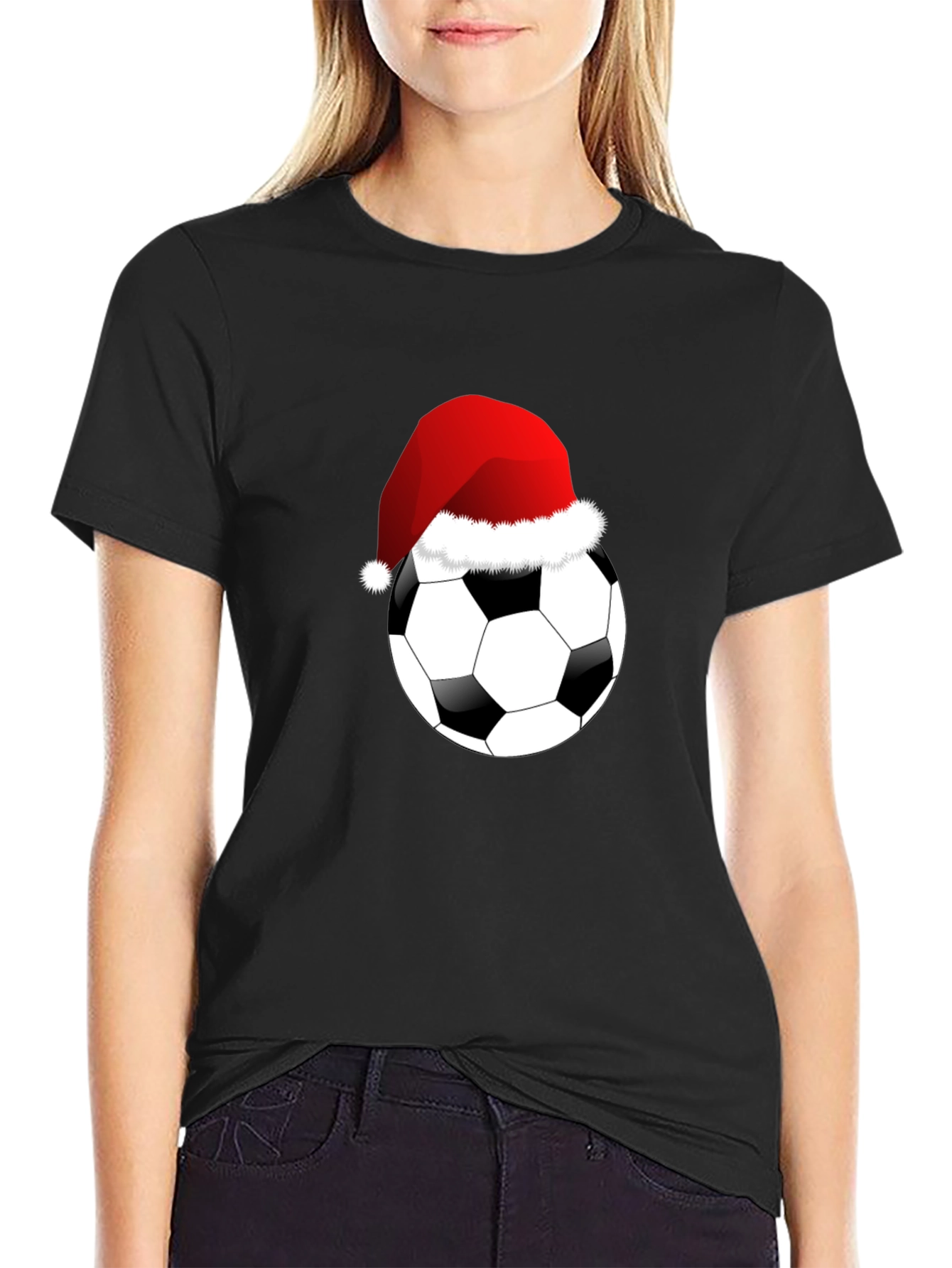 Christmas Soccer Ball T-Shirt - Festive Holiday Tee