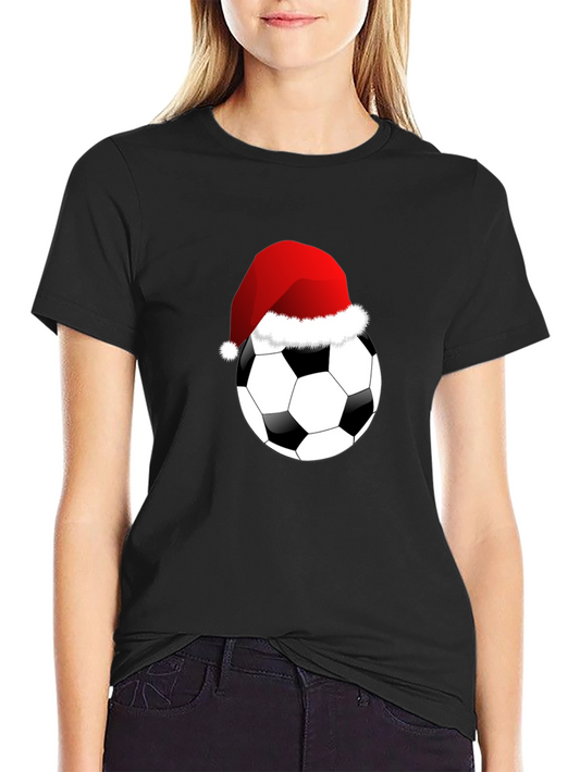 Christmas Soccer Ball T-Shirt - Festive Holiday Tee