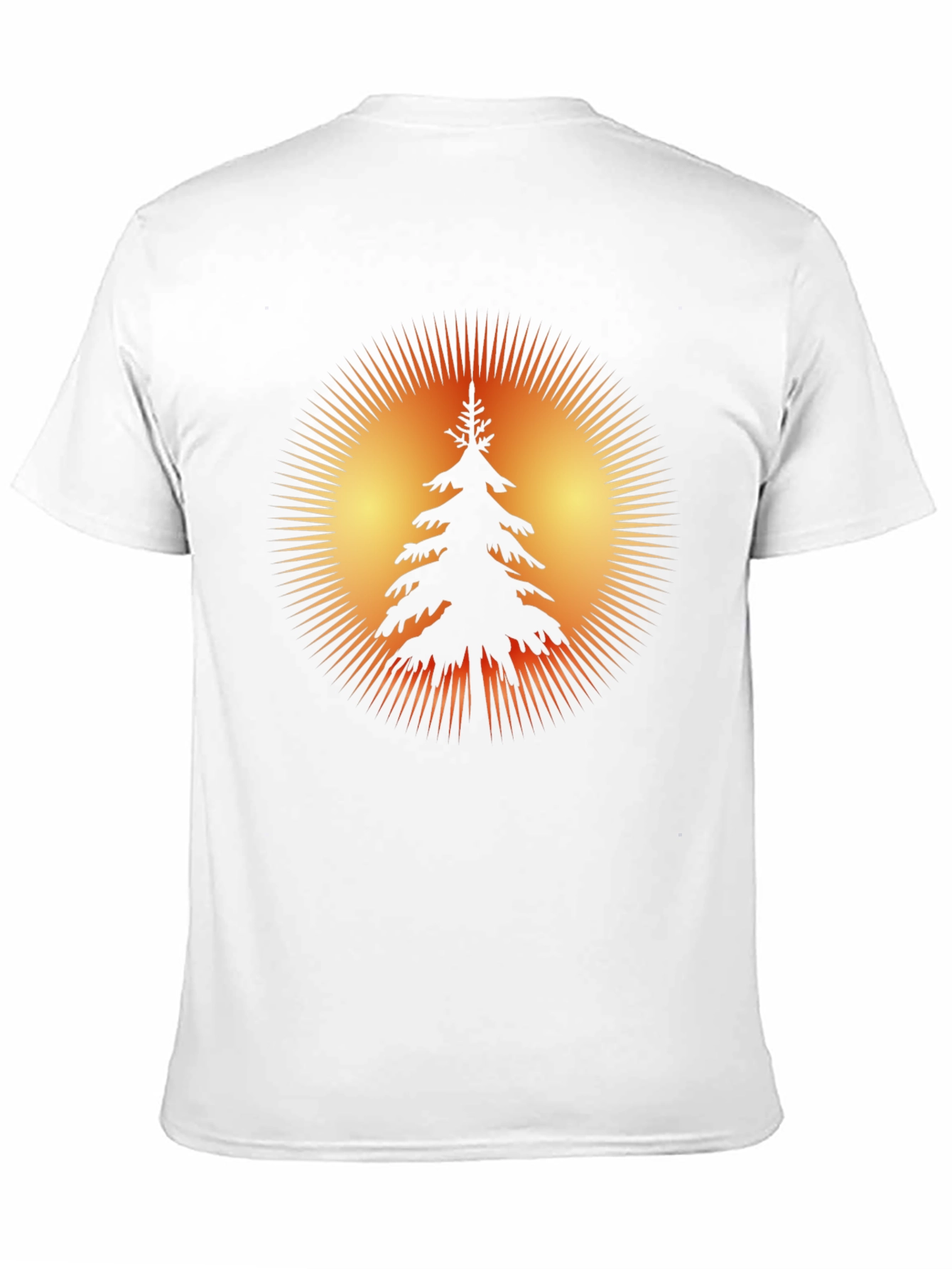 Nature Sunset Tree Graphic Black T-Shirt