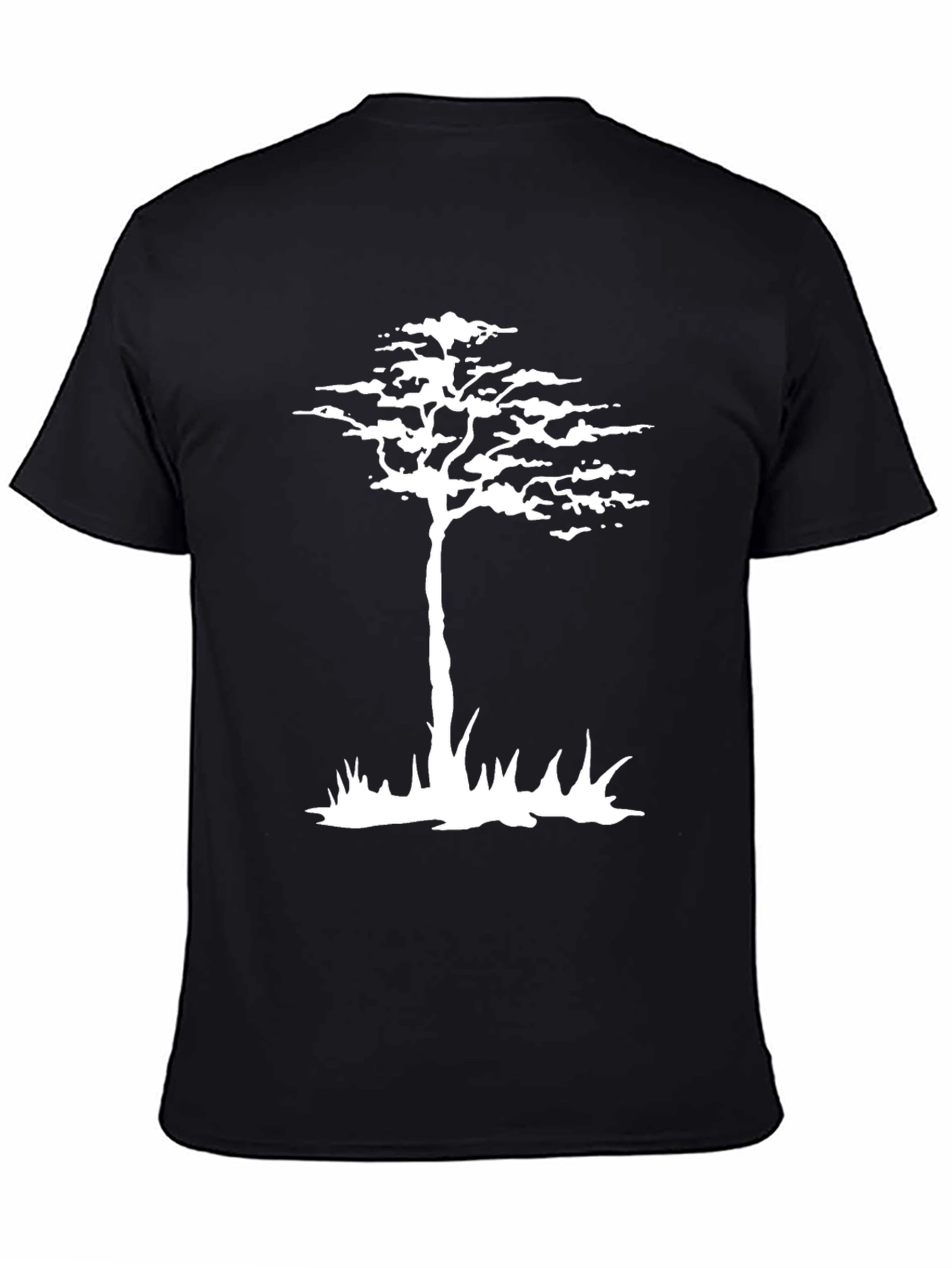 Nature Tree Graphic Tee - Black Cotton Blend