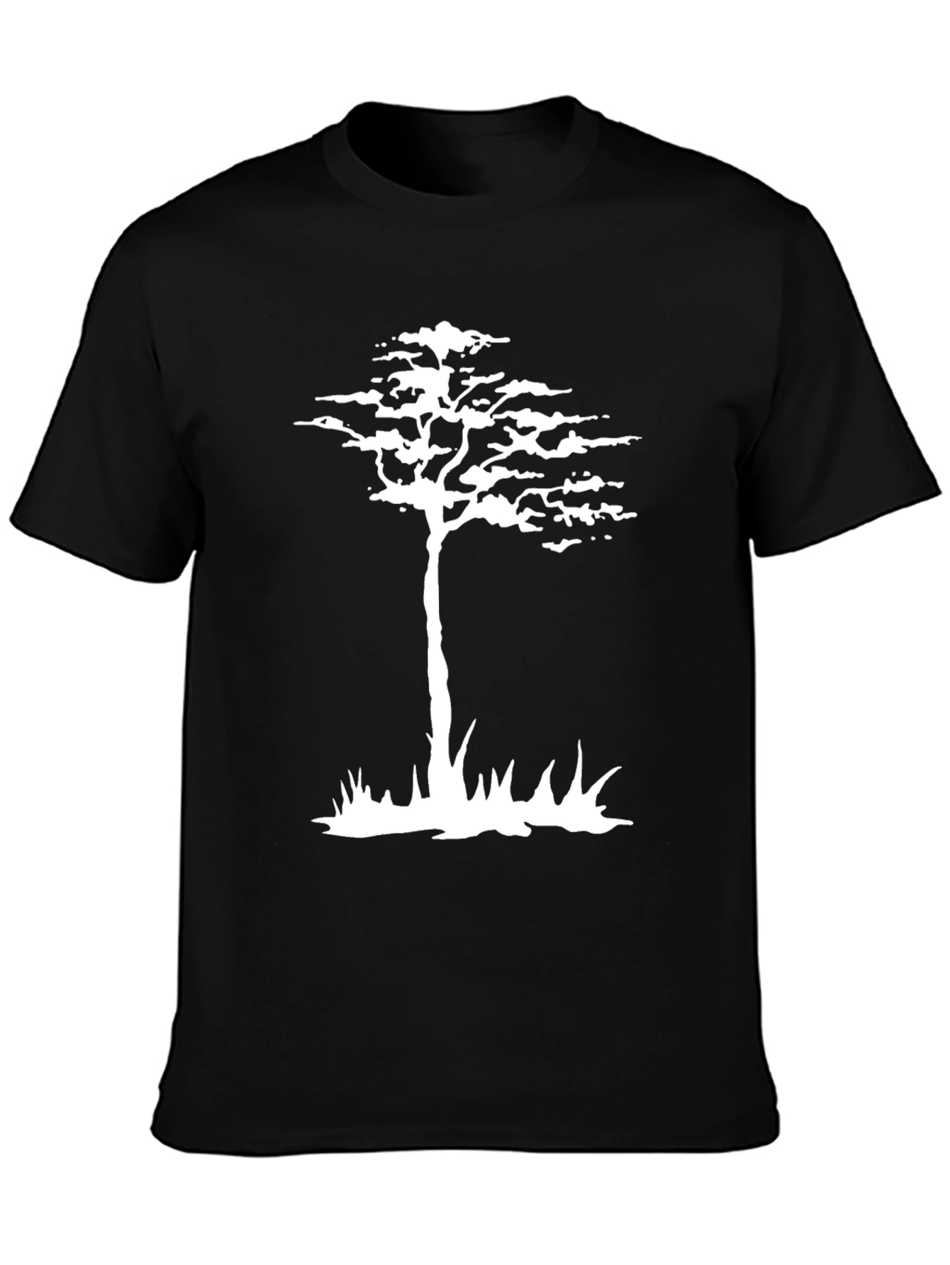 Nature Tree Graphic Tee - Black Cotton Blend