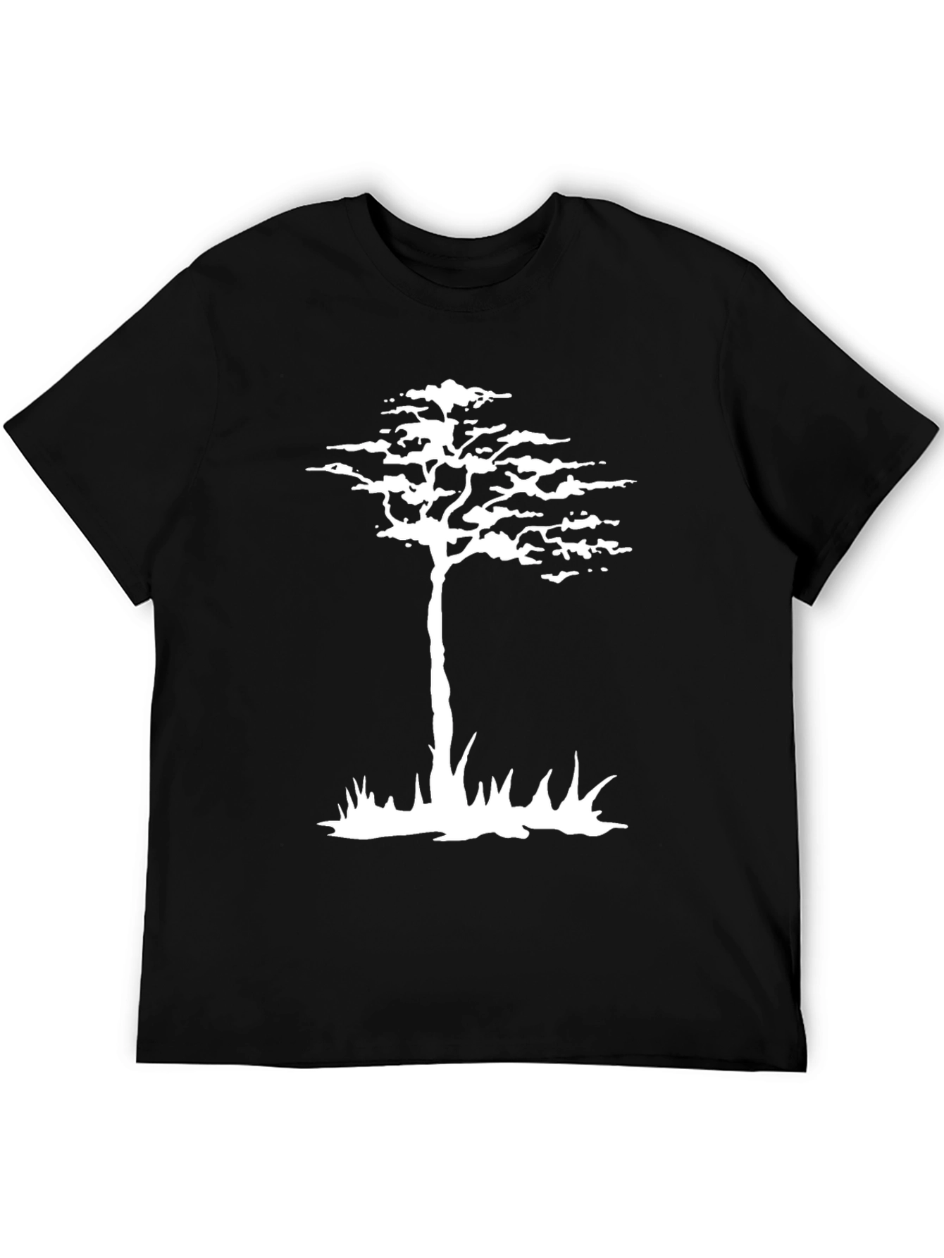 Nature Tree Graphic Tee - Black Cotton Blend