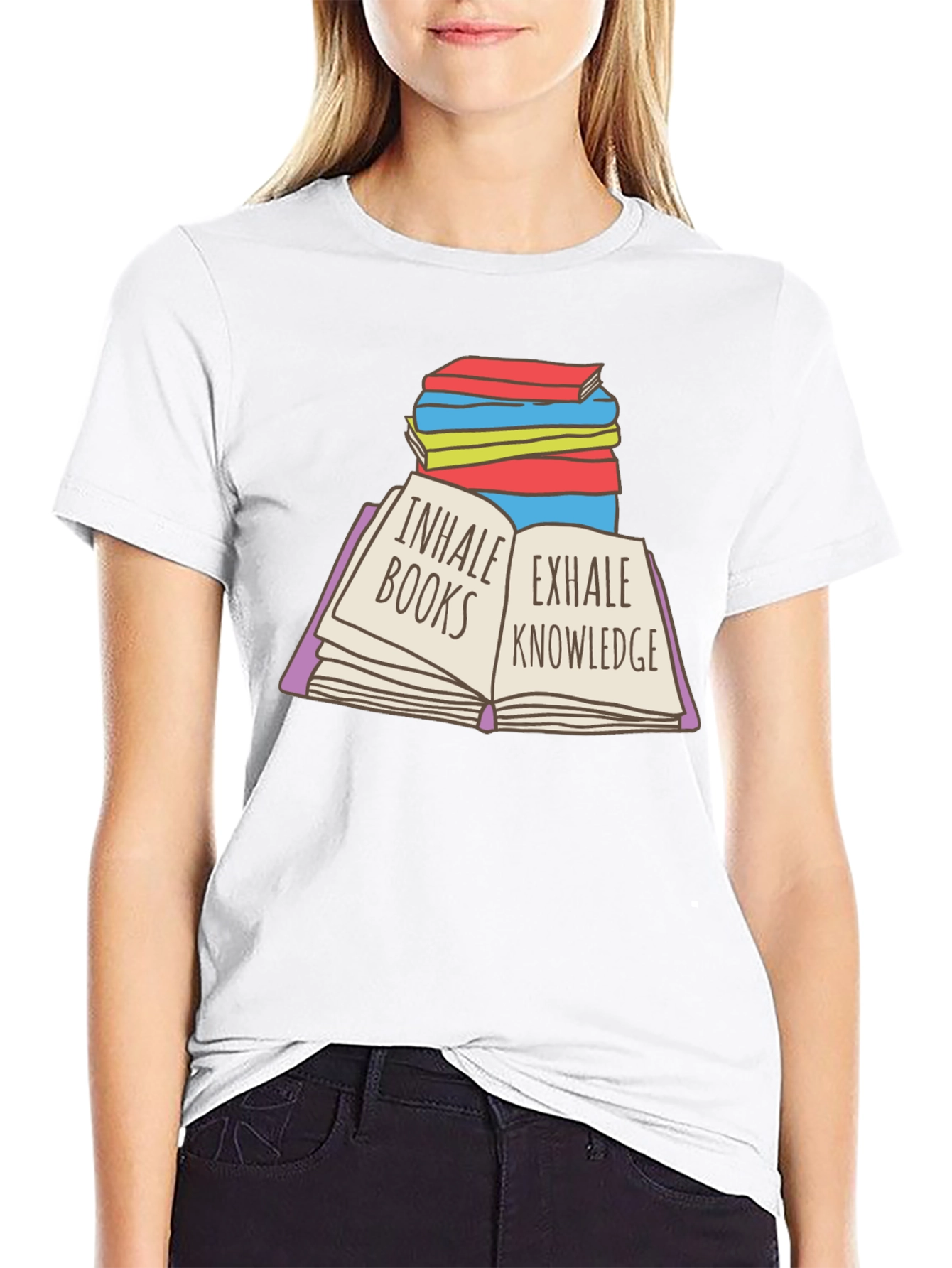 Inhale Books Exhale Knowledge T-Shirt