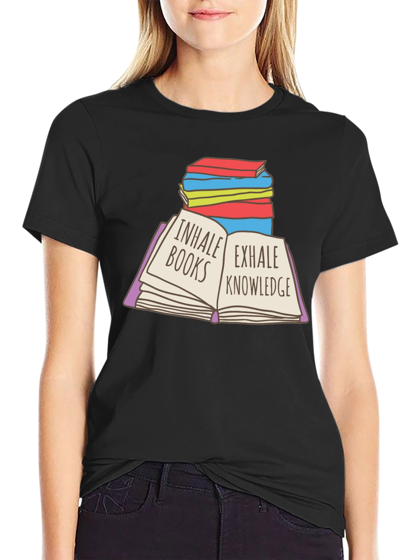 Inhale Books Exhale Knowledge T-Shirt