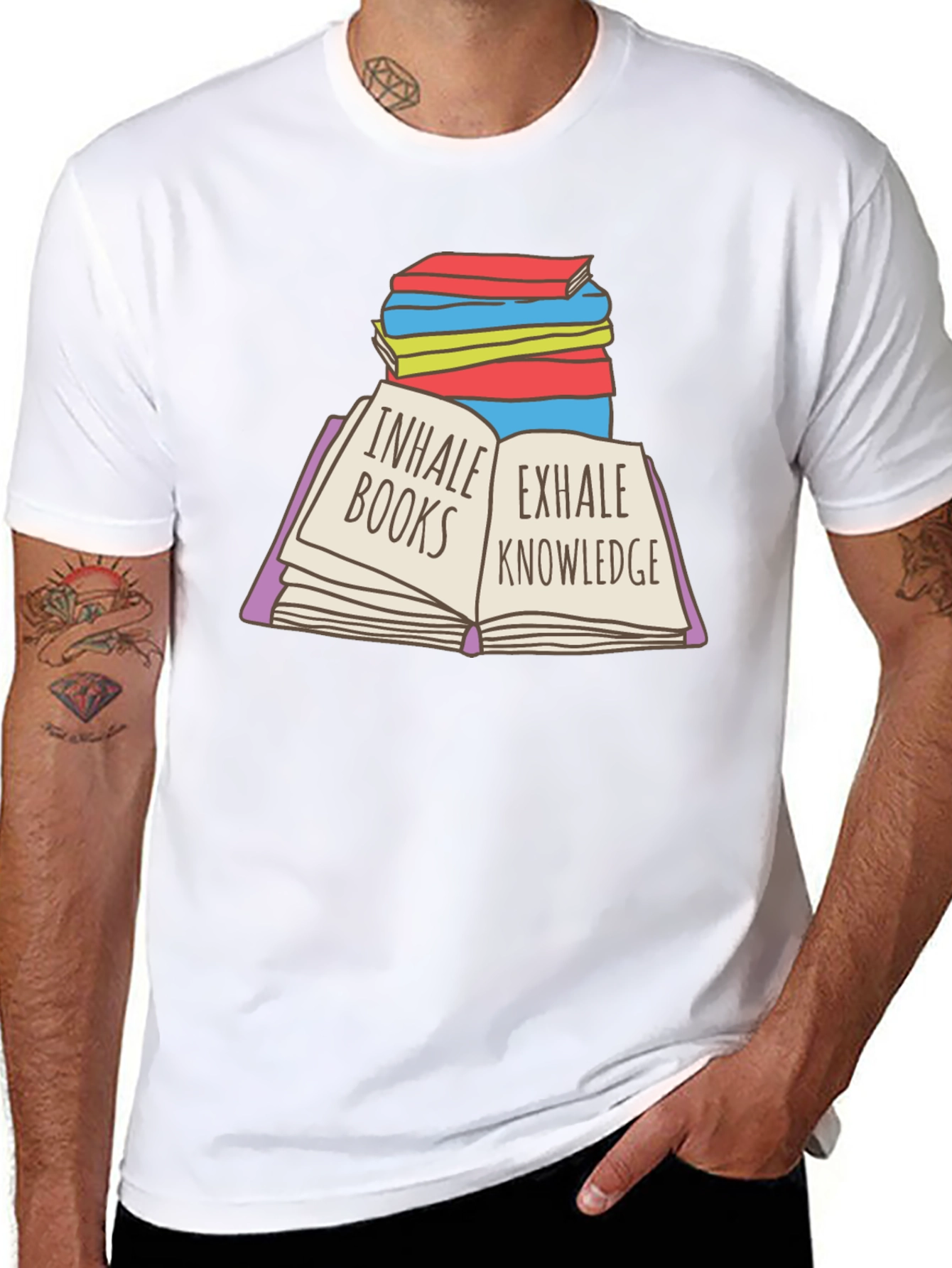 Inhale Books Exhale Knowledge T-Shirt