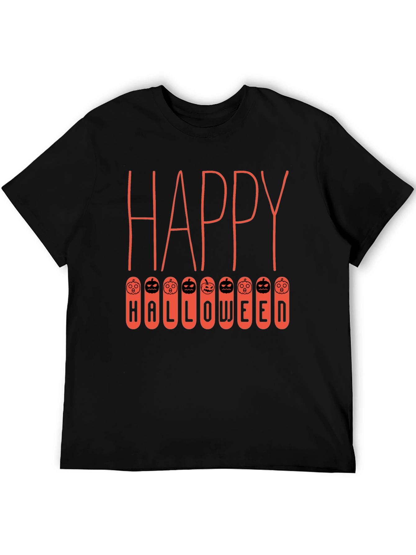 Happy Halloween Graphic Tee - Pumpkin Design