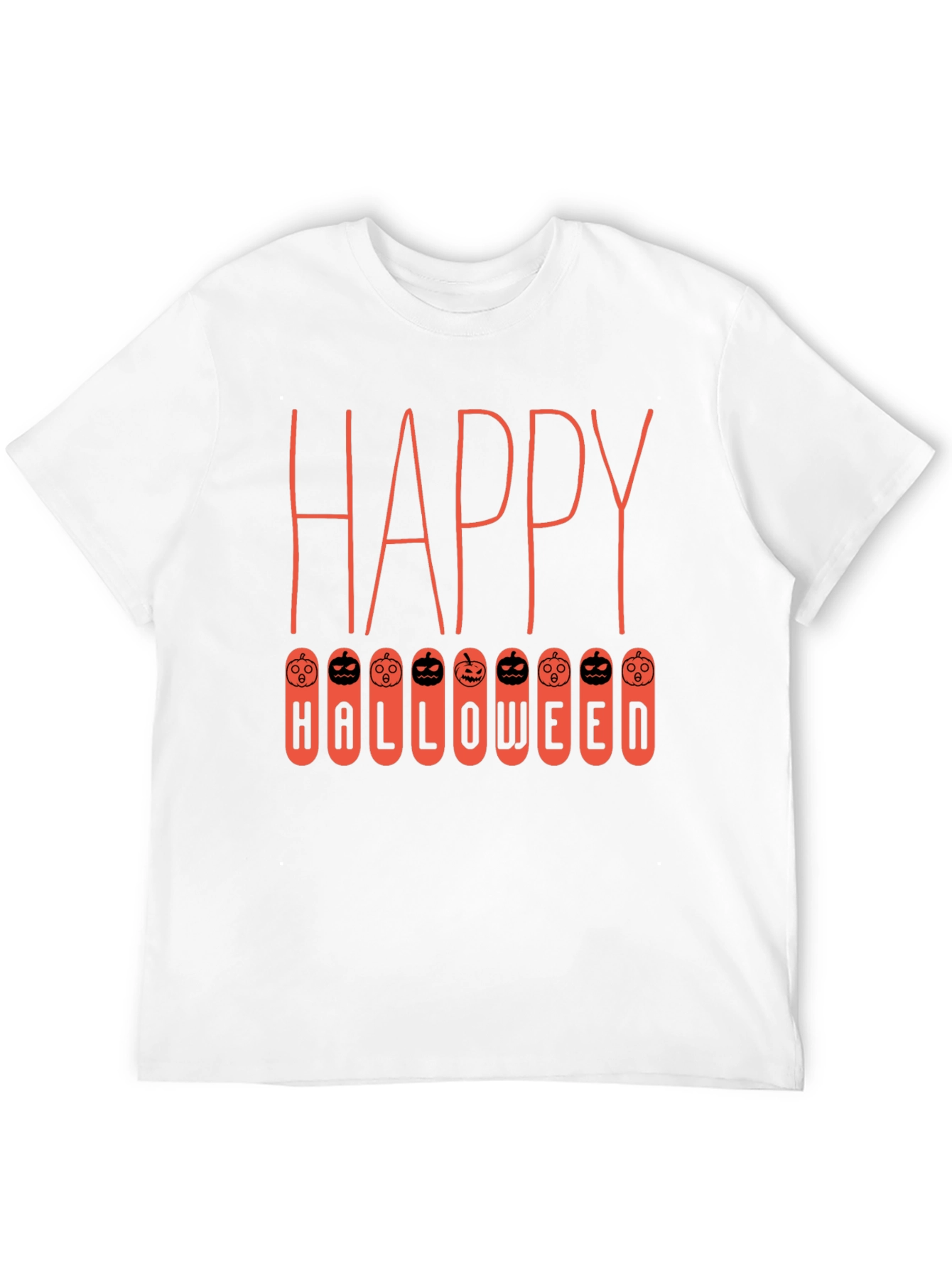 Happy Halloween Graphic Tee - Pumpkin Design