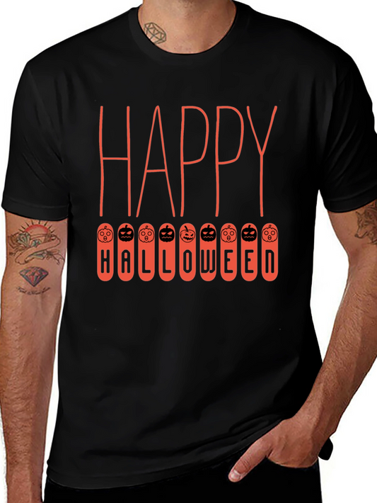 Happy Halloween Graphic Tee - Pumpkin Design