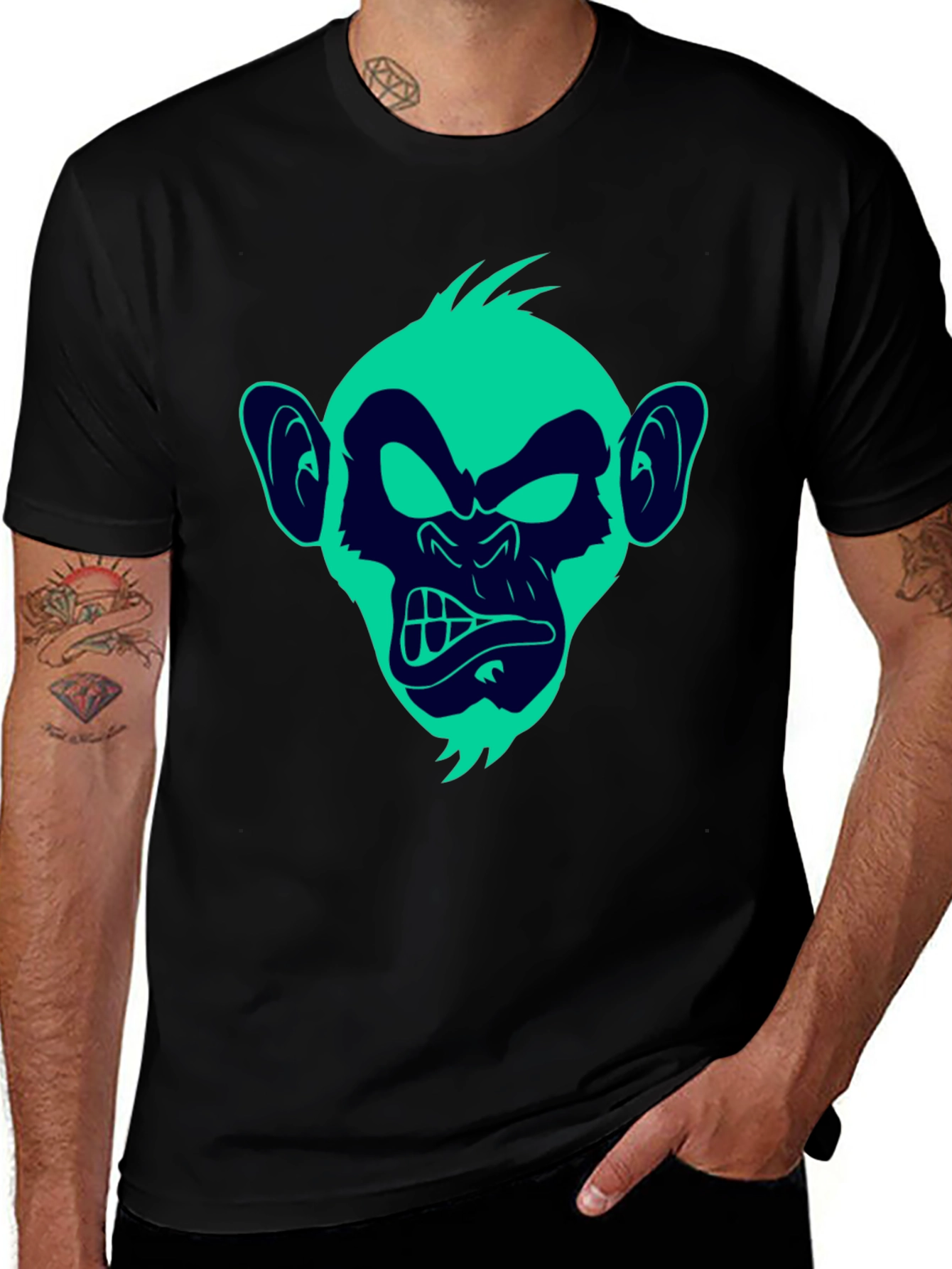 Monkey Graphic T-Shirt - Funky Ape Design