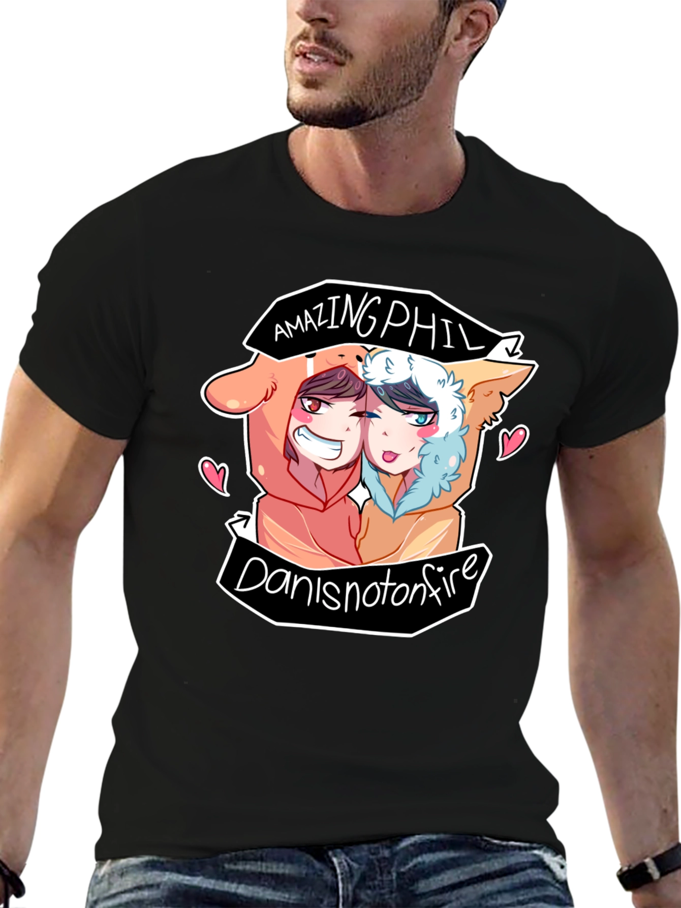AmazingPhil DanIsNotOnFire Black T-Shirt
