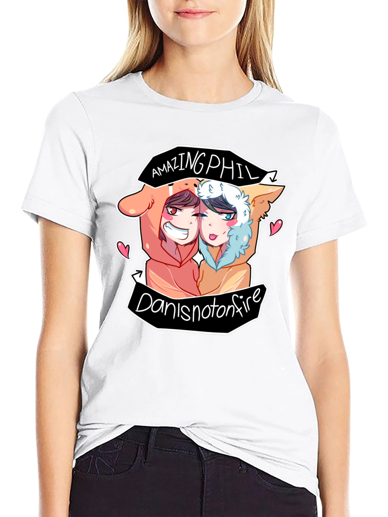 AmazingPhil DanIsNotOnFire Black T-Shirt