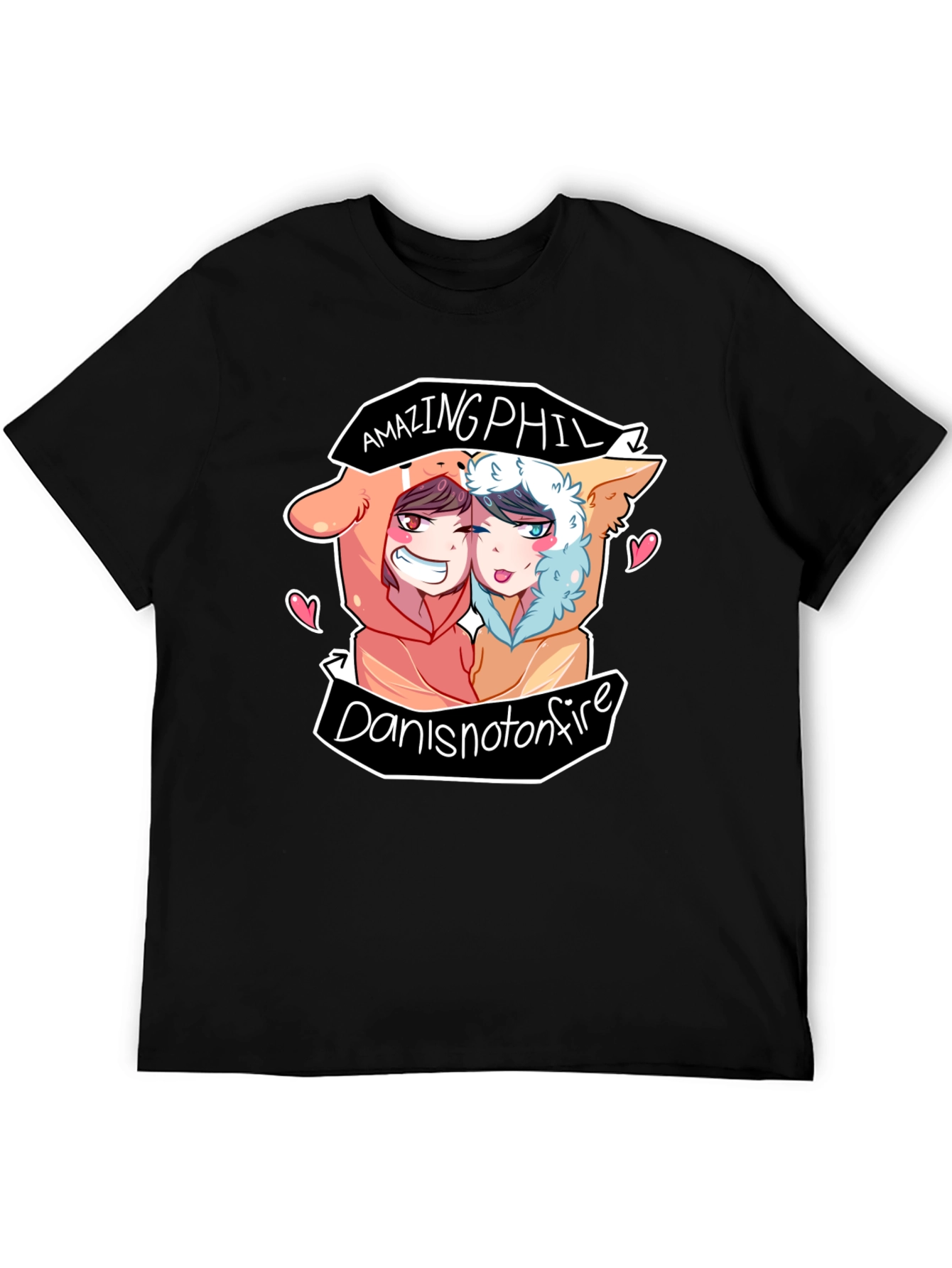 AmazingPhil DanIsNotOnFire Black T-Shirt