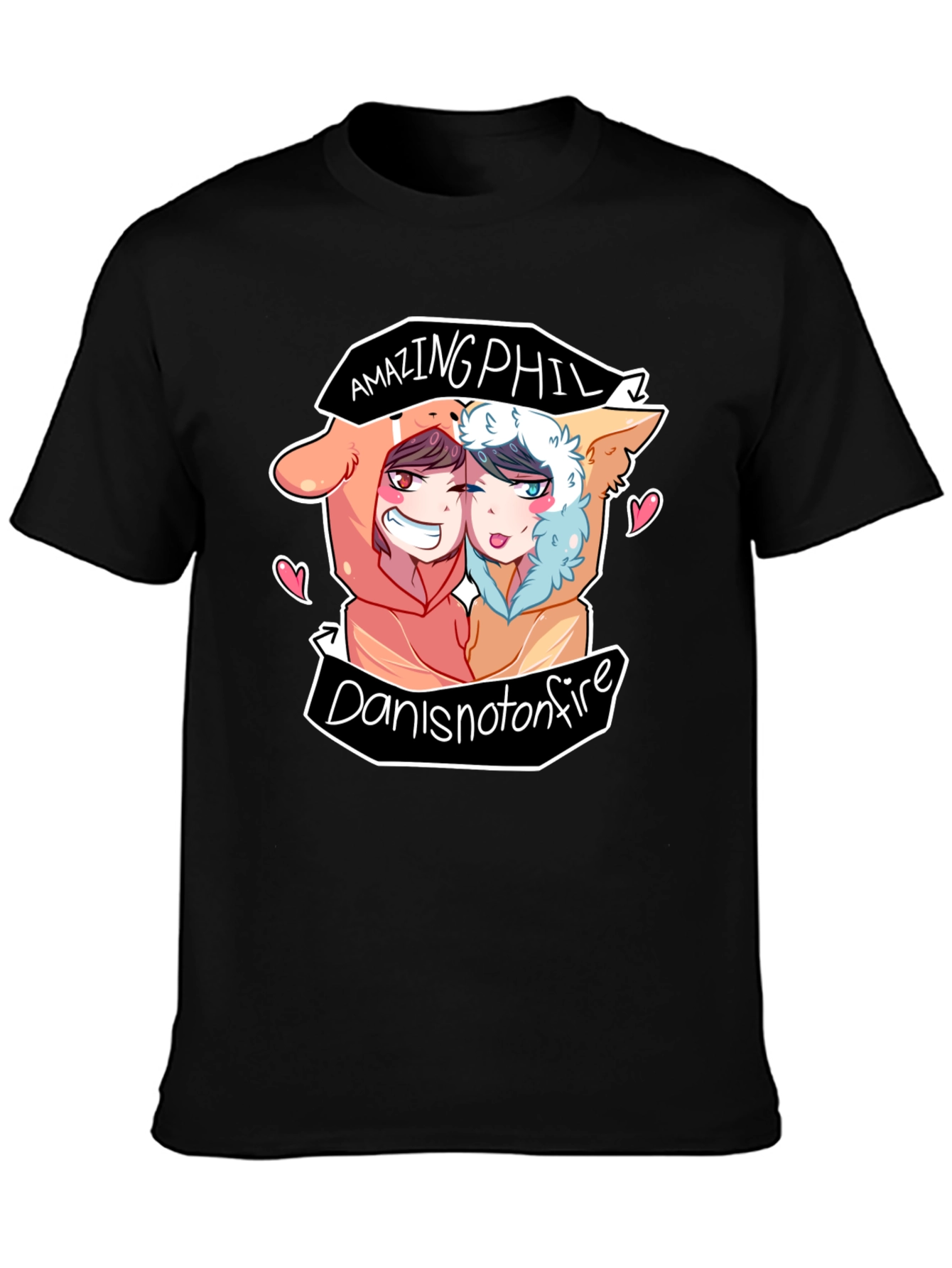AmazingPhil DanIsNotOnFire Black T-Shirt