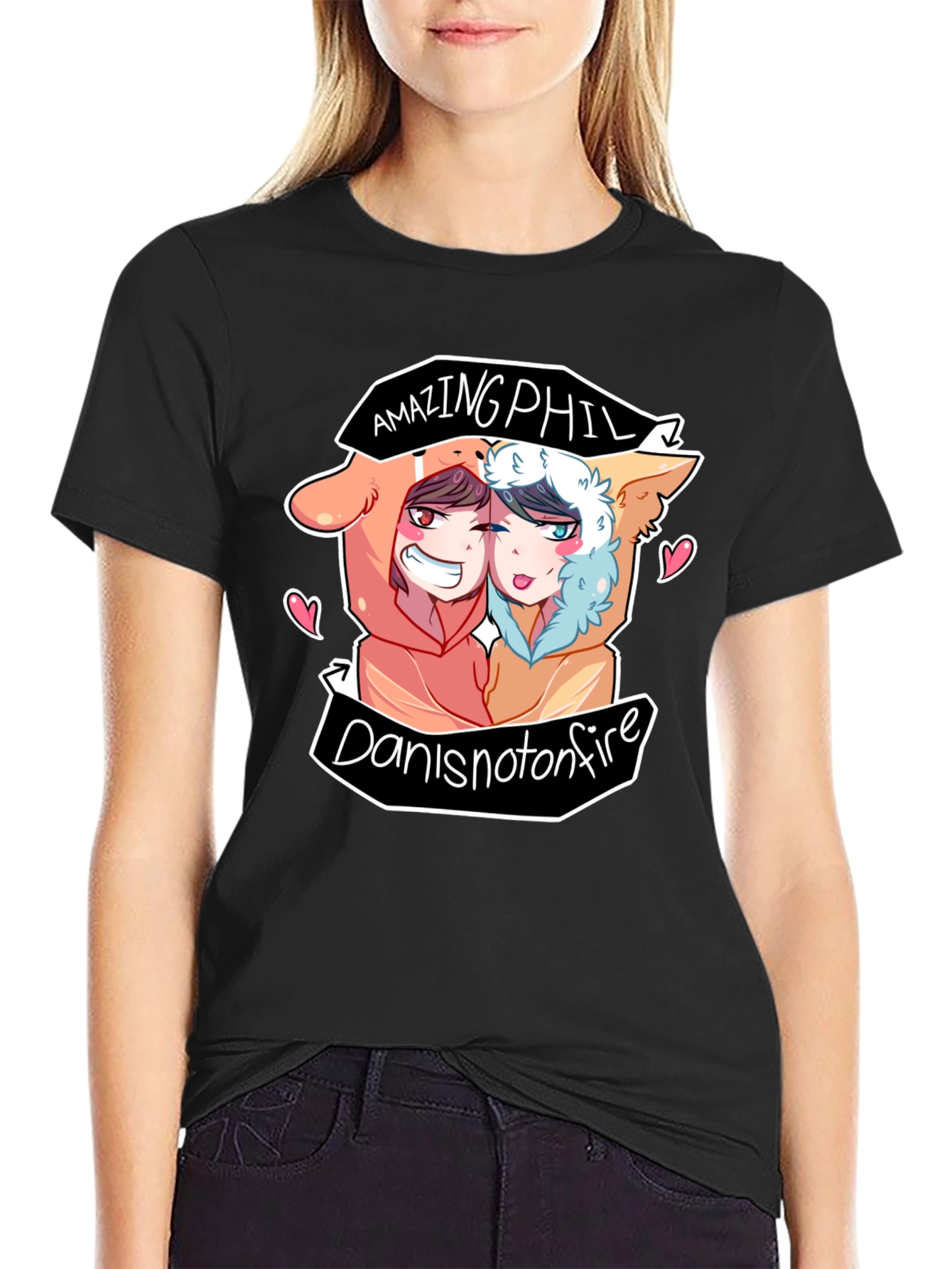 AmazingPhil DanIsNotOnFire Black T-Shirt