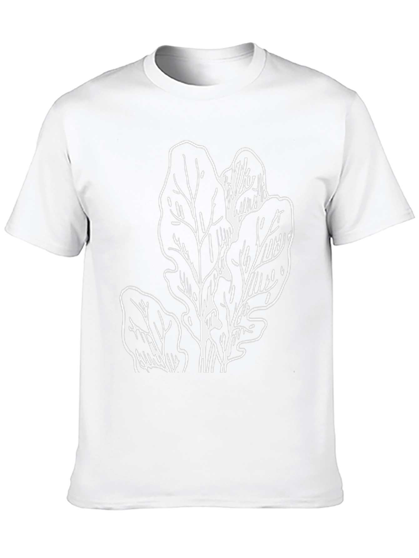 Leaf Print Black T-Shirt