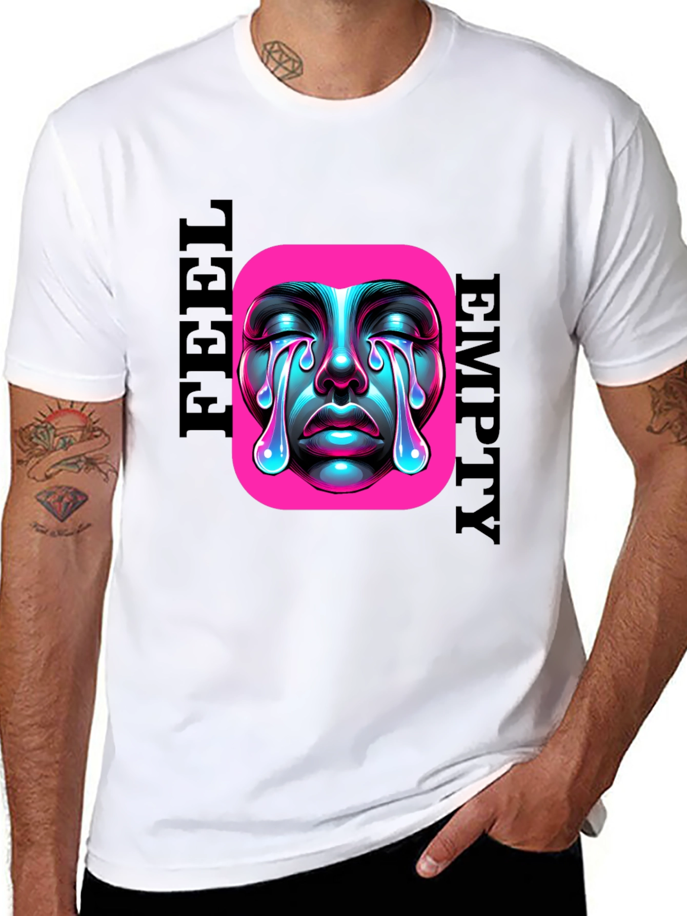 Emotional Drip Graphic Tee - Feel Empty