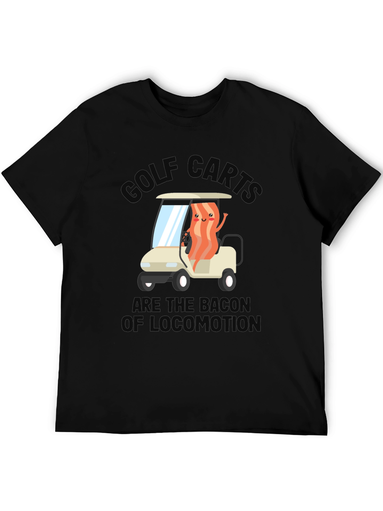 Golf Cart Bacon Funny Humor T-Shirt
