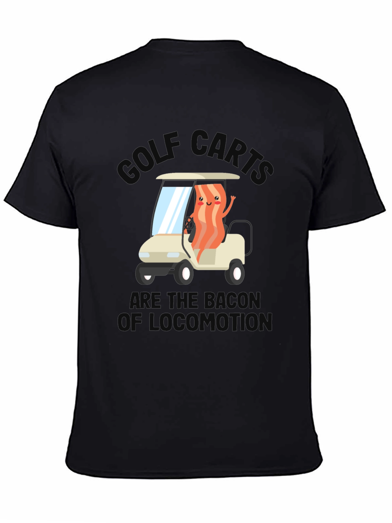 Golf Cart Bacon Funny Humor T-Shirt