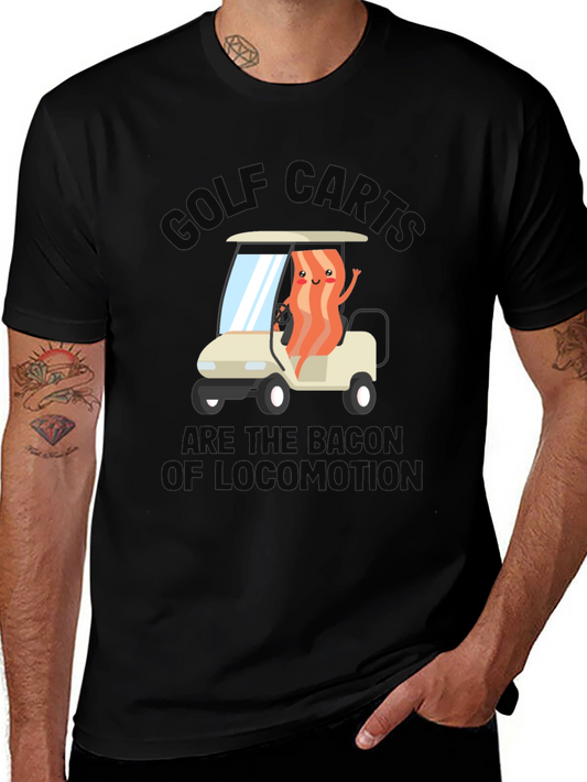 Golf Cart Bacon Funny Humor T-Shirt