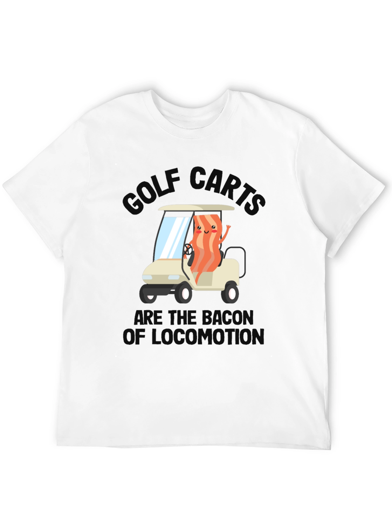 Golf Cart Bacon Funny Humor T-Shirt