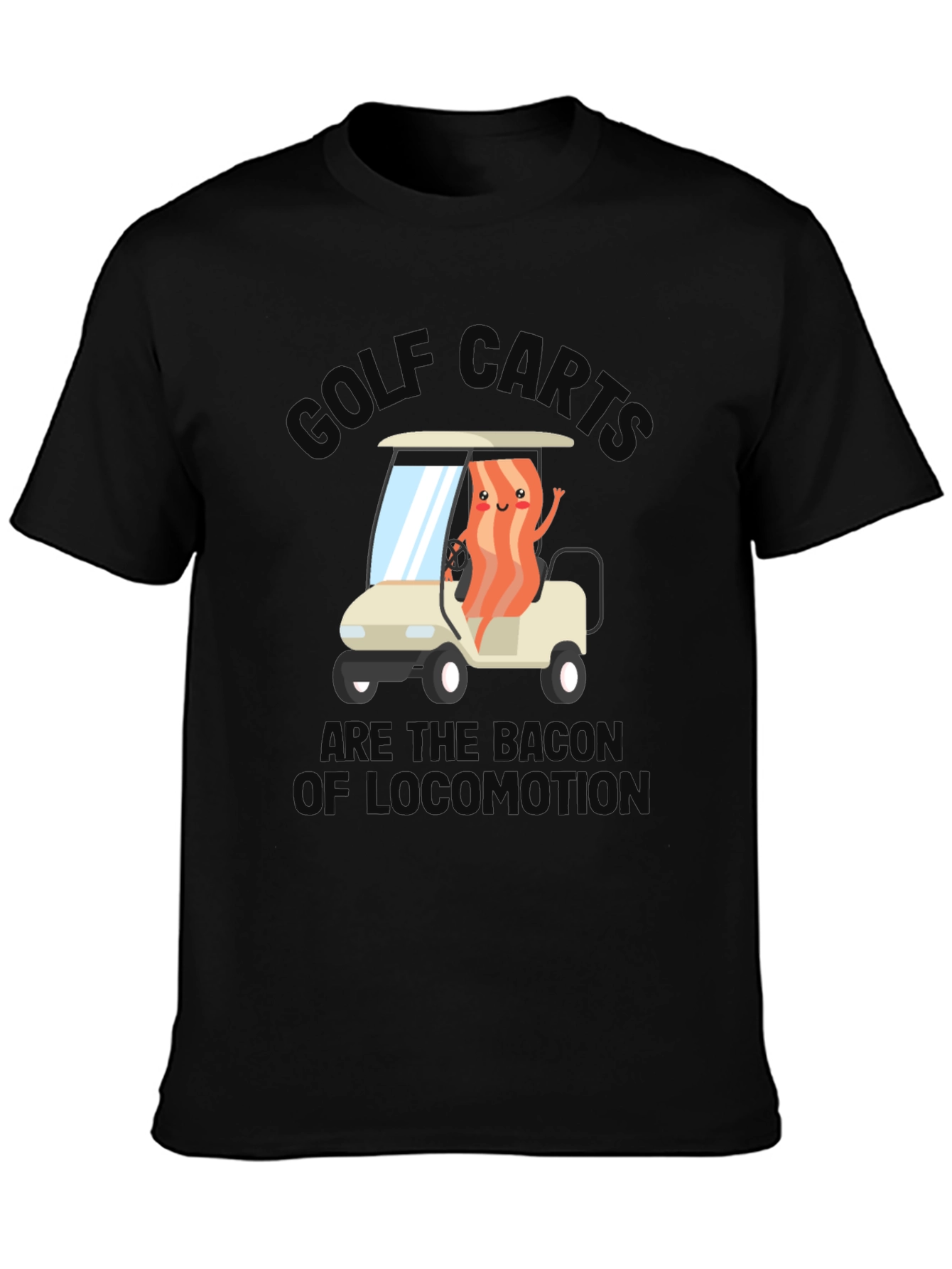 Golf Cart Bacon Funny Humor T-Shirt