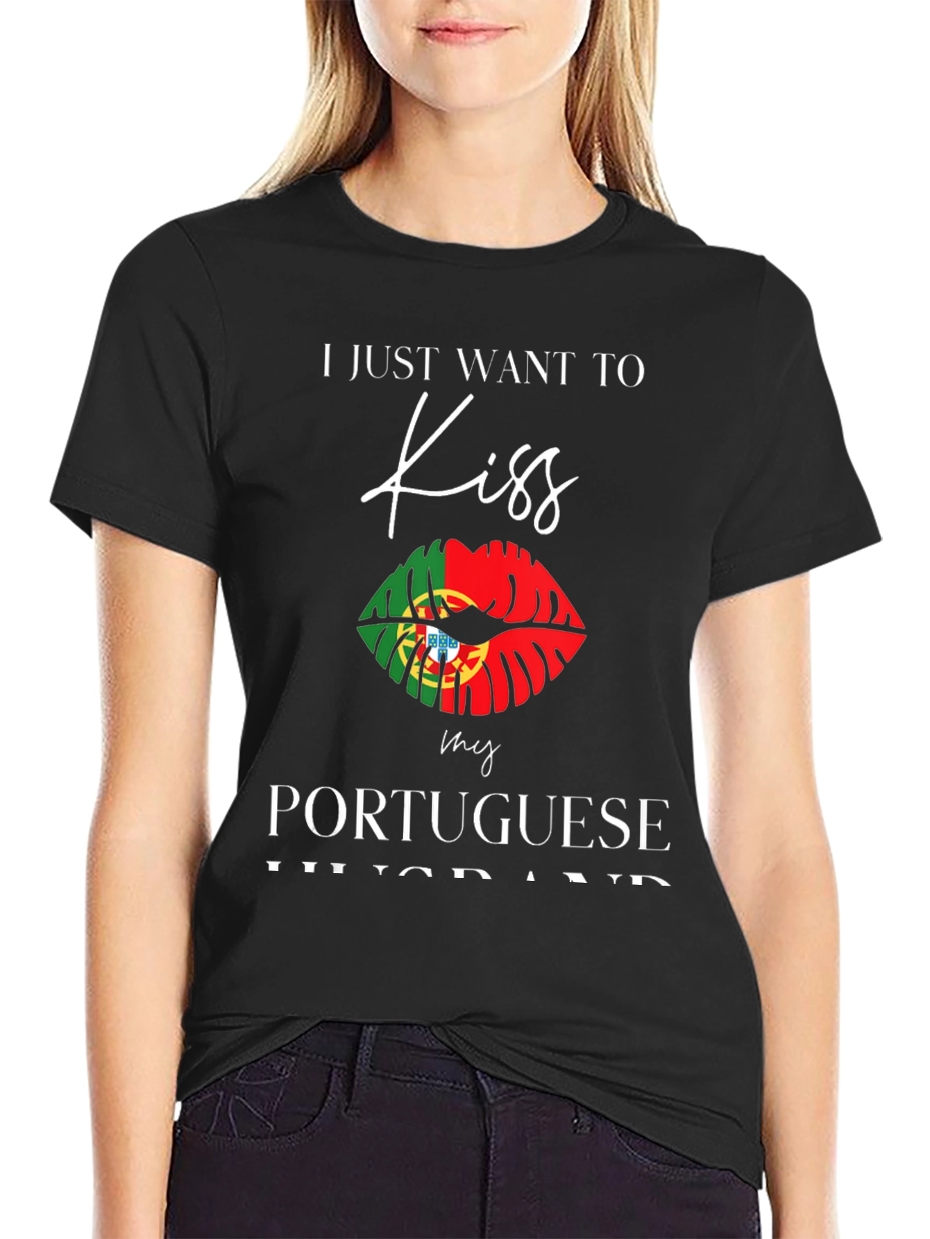 Portuguese Husband Kiss Graphic Tee