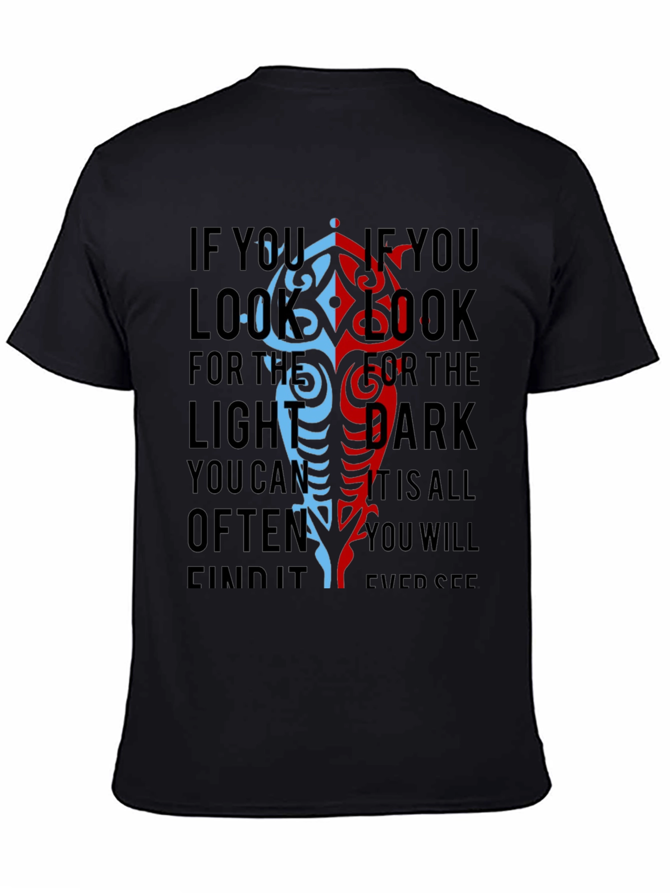 Yin Yang Light Dark T-Shirt - Balance Design