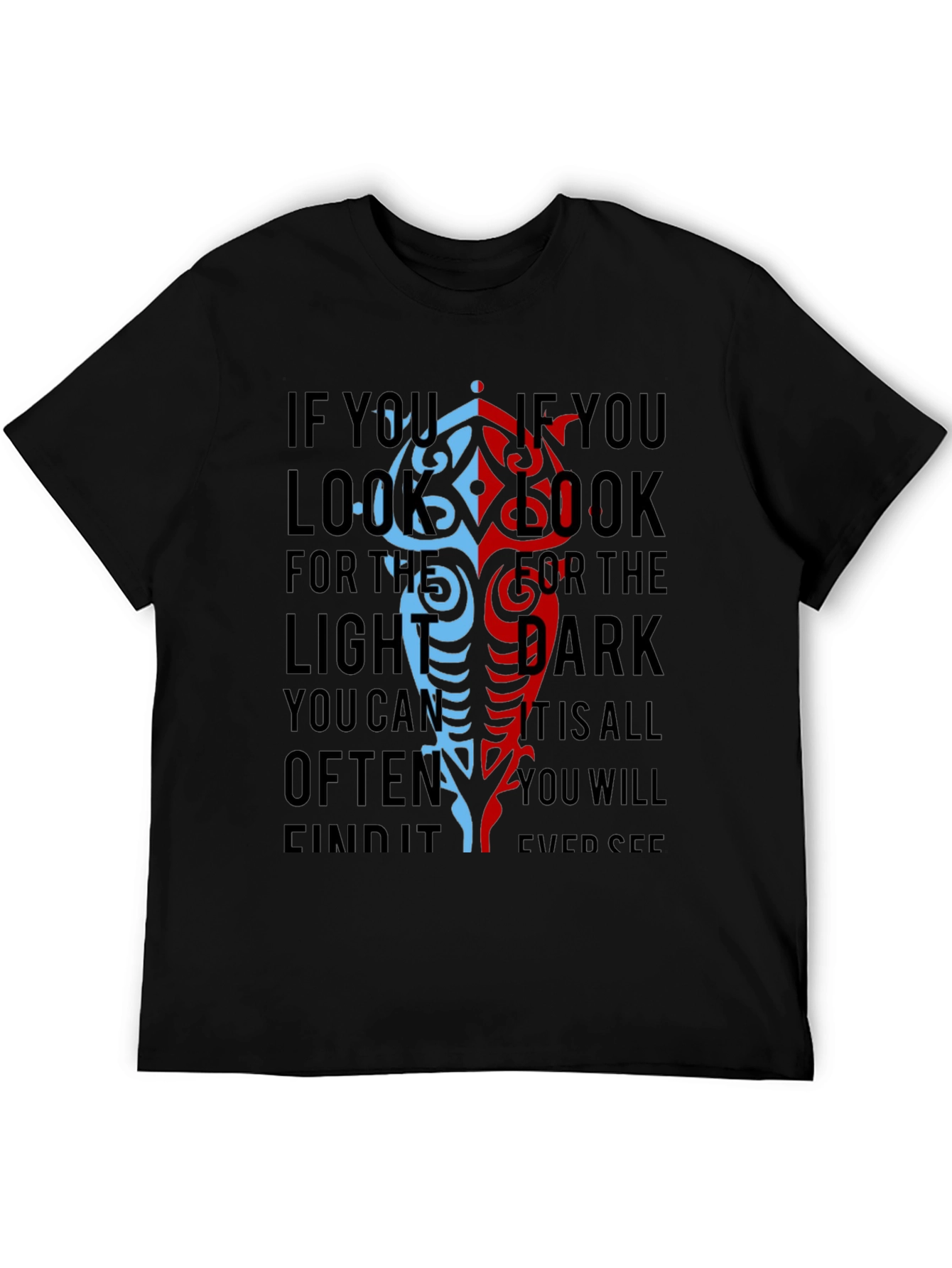 Yin Yang Light Dark T-Shirt - Balance Design