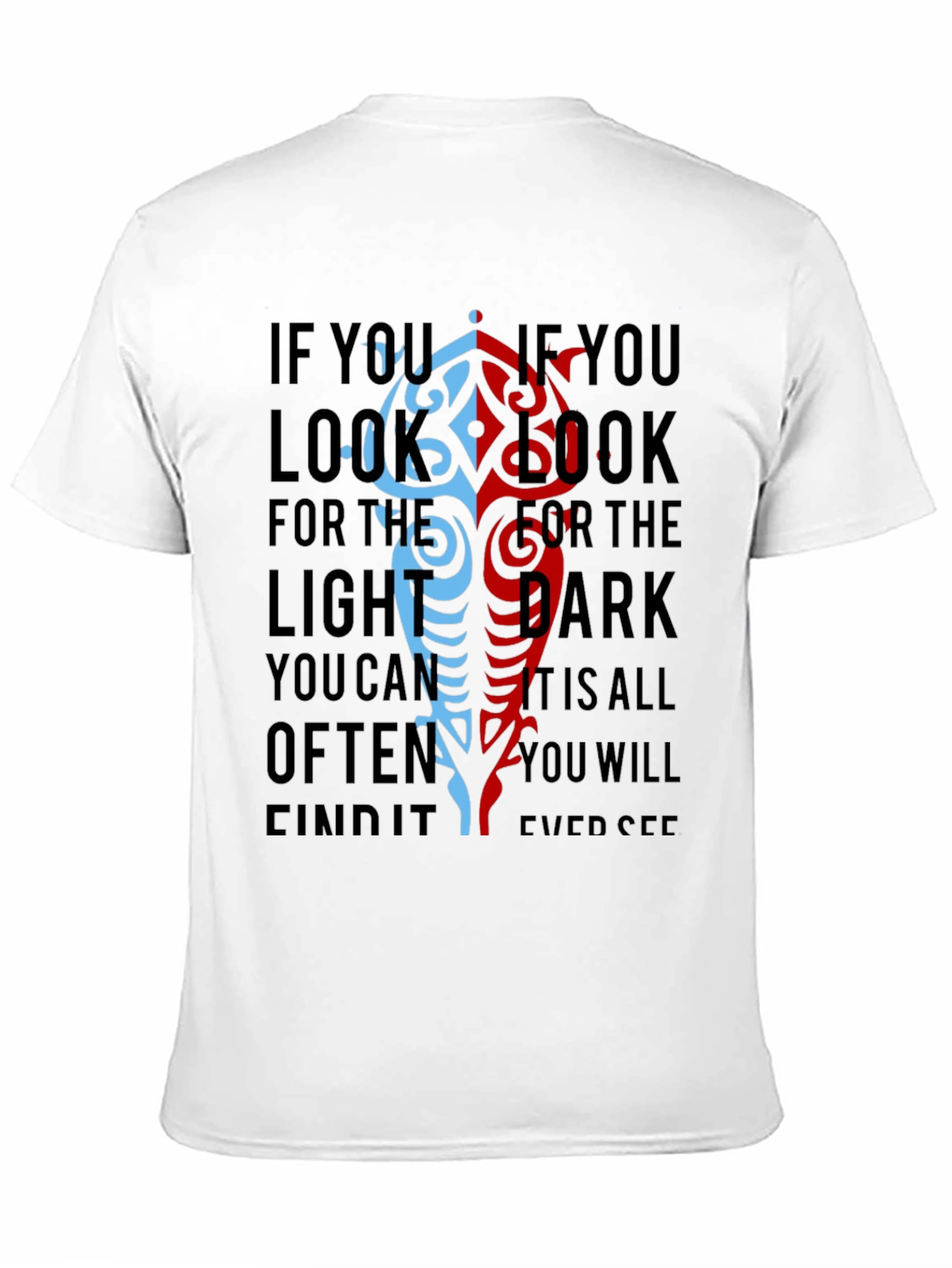 Yin Yang Light Dark T-Shirt - Balance Design