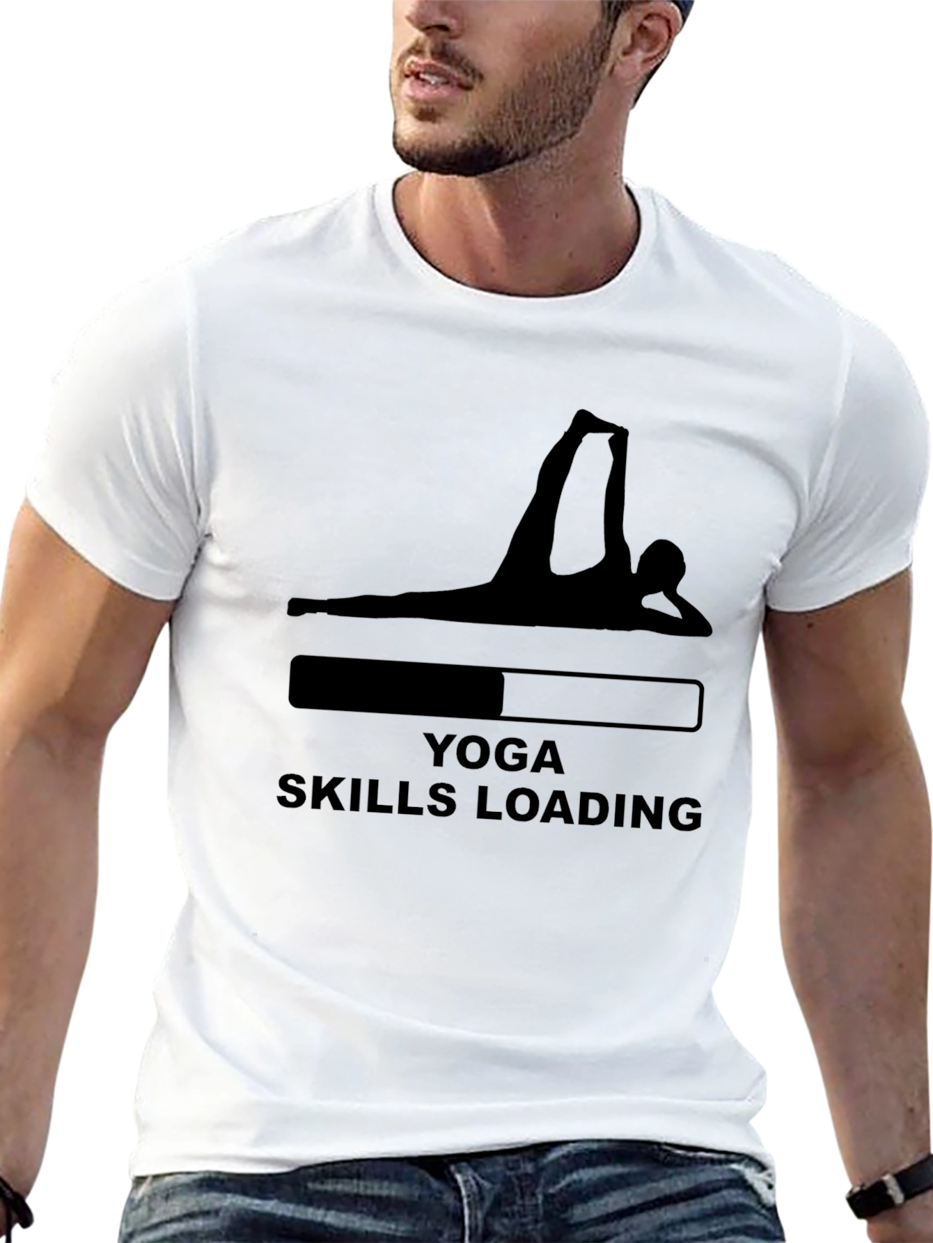 Yoga Skills Loading T-Shirt - Black Graphic Tee