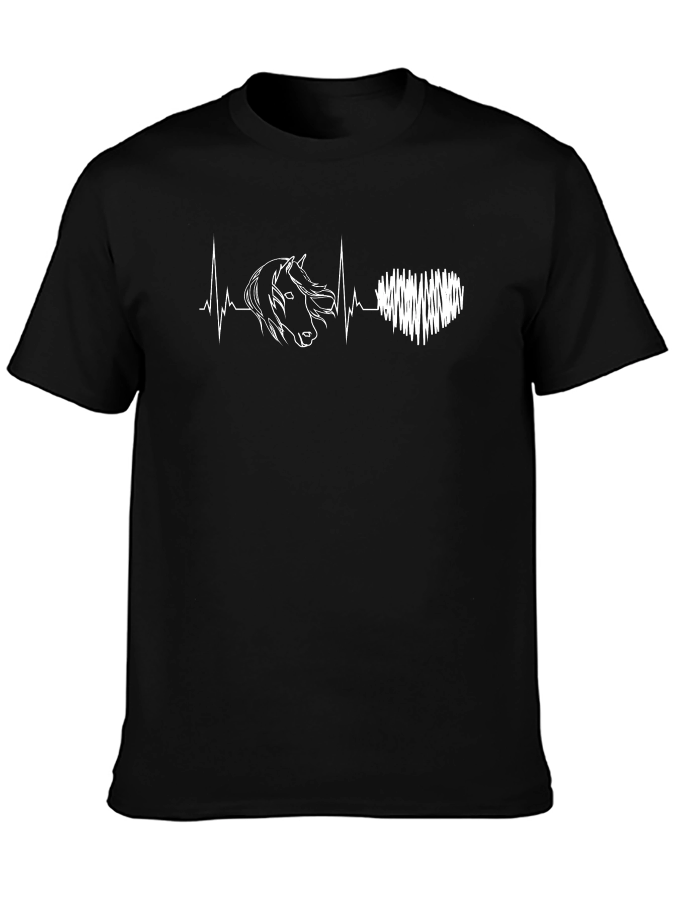 Horse Heartbeat T-Shirt - Equestrian Love