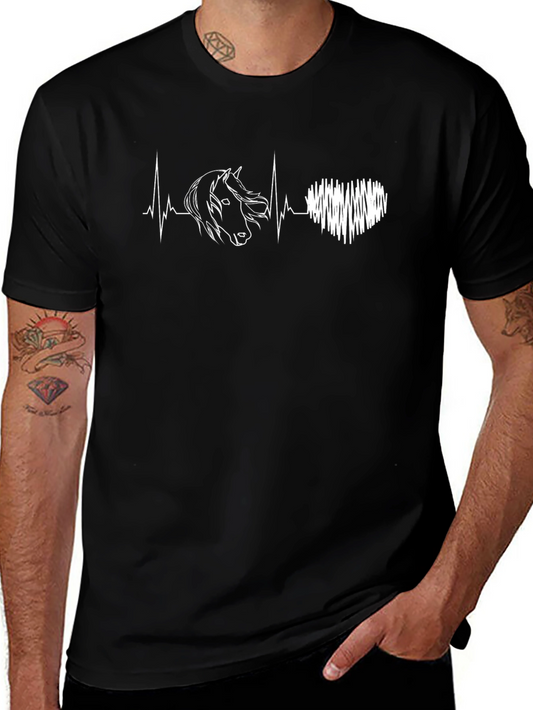 Horse Heartbeat T-Shirt - Equestrian Love